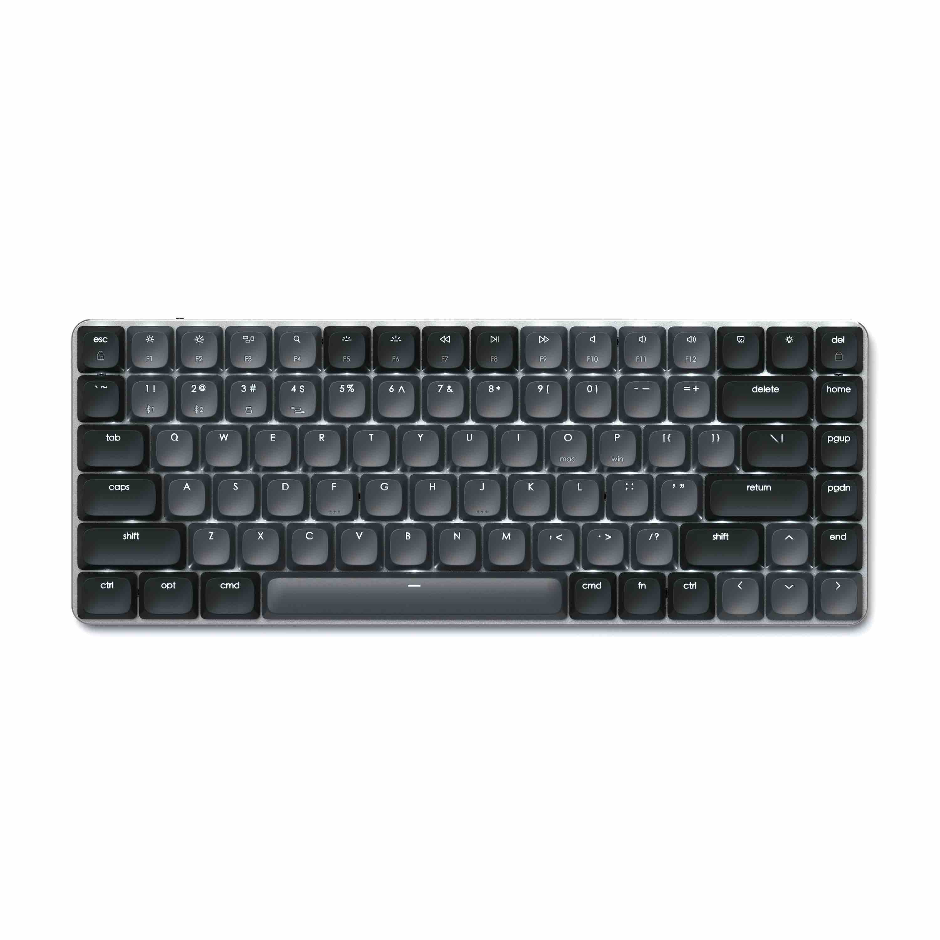 Satechi SM1 Slim Mechanical Backlit Bluetooth Keyboard (Windows Keycaps - Windows, Left Alt, Right Alt 2.4GHz USB Receiver) - Black