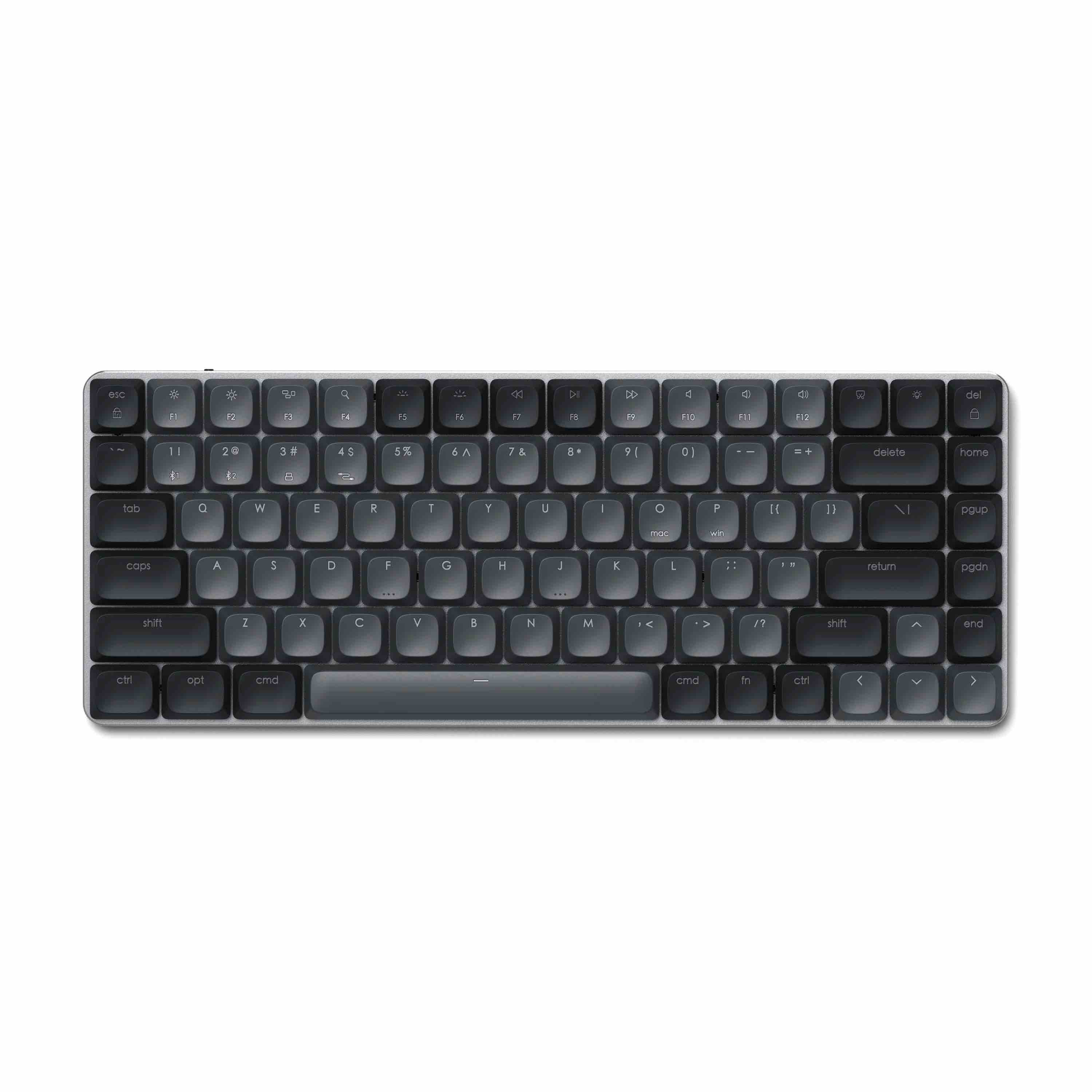 Satechi SM1 Slim Mechanical Backlit Bluetooth Keyboard (Windows Keycaps - Windows, Left Alt, Right Alt 2.4GHz USB Receiver) - Black