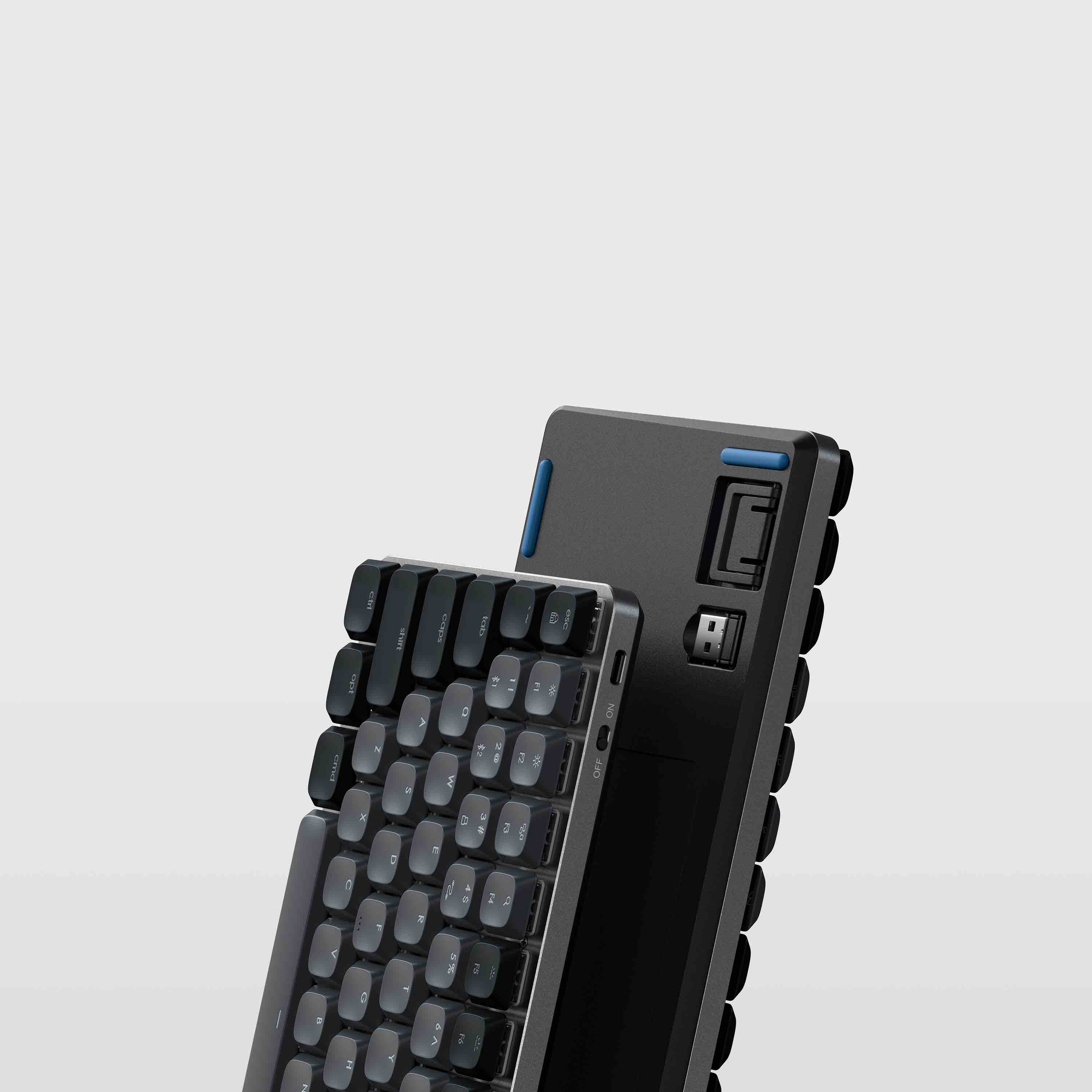Satechi SM1 Slim Mechanical Backlit Bluetooth Keyboard (Windows Keycaps - Windows, Left Alt, Right Alt 2.4GHz USB Receiver) - Black
