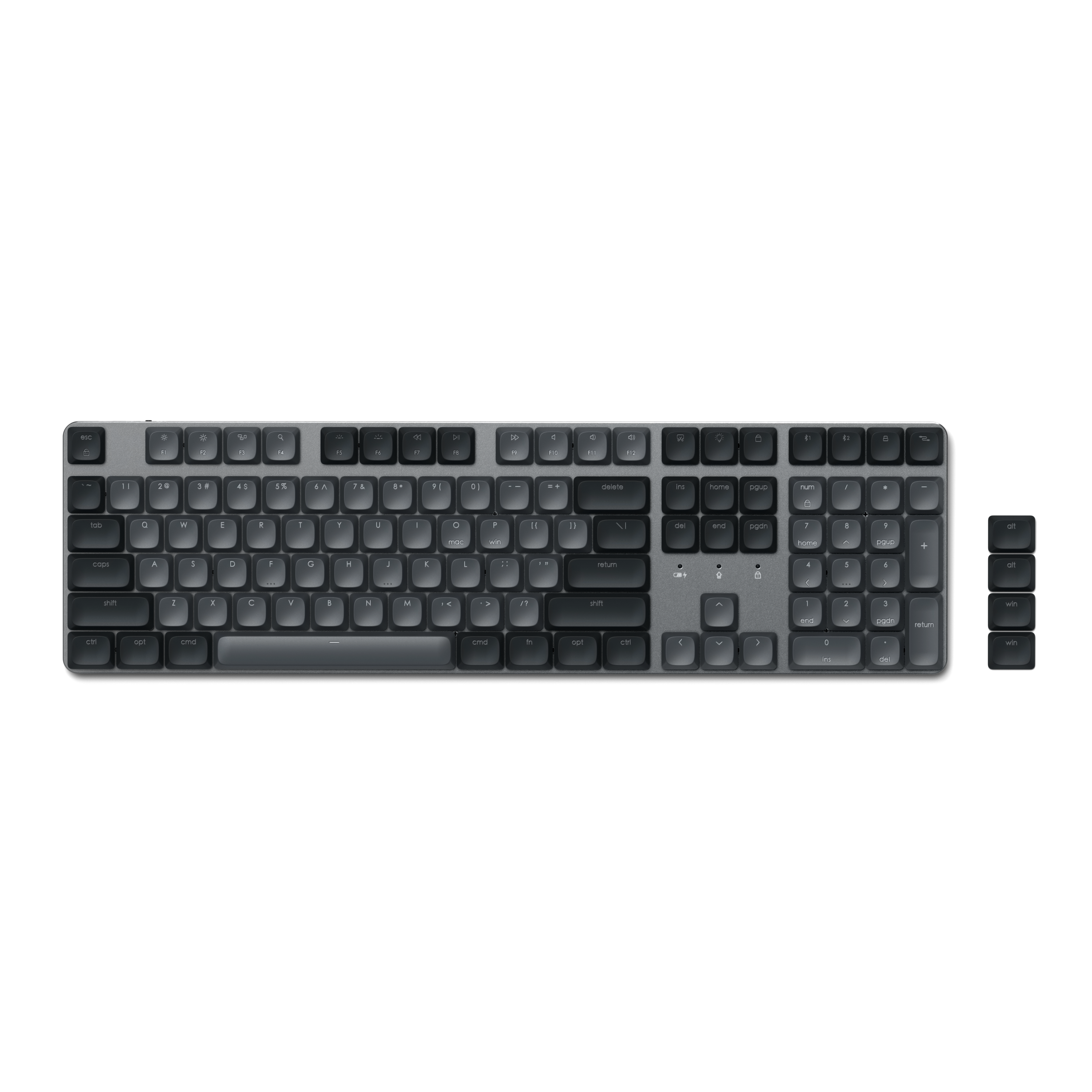 Satechi SM3 Slim Mechanical Backlit Bluetooth Keyboard (Dark) - US- Dark