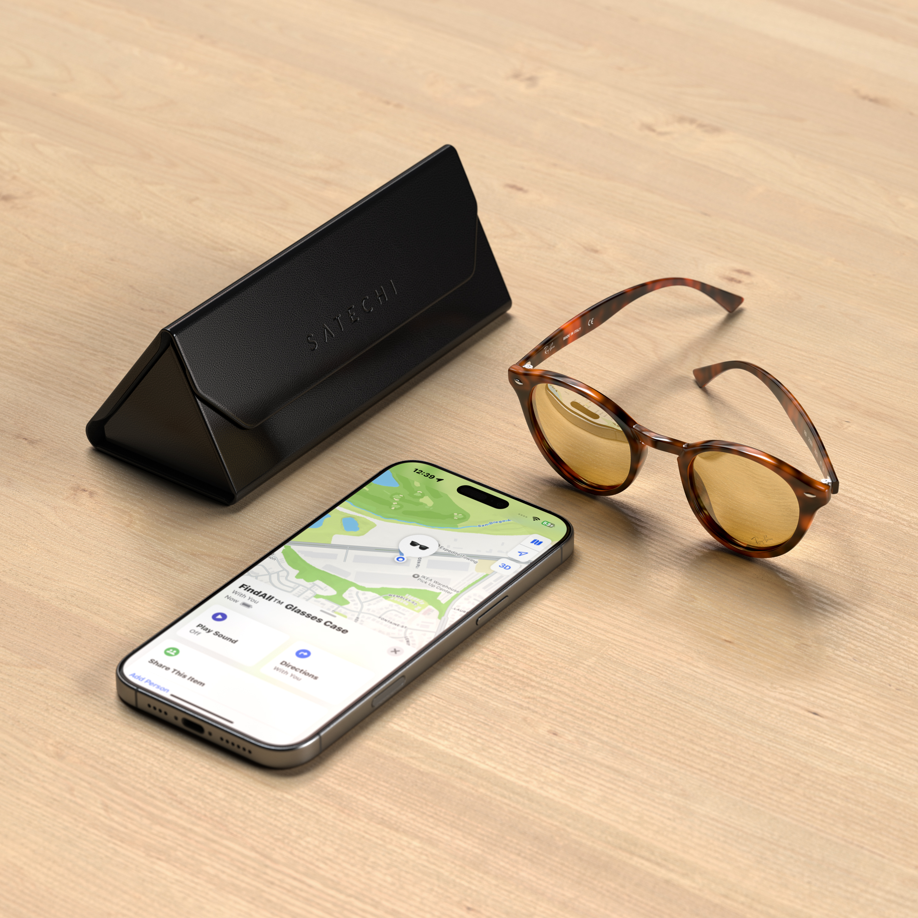 Satechi Vegan-Leather FindAll Glasses Case - Black