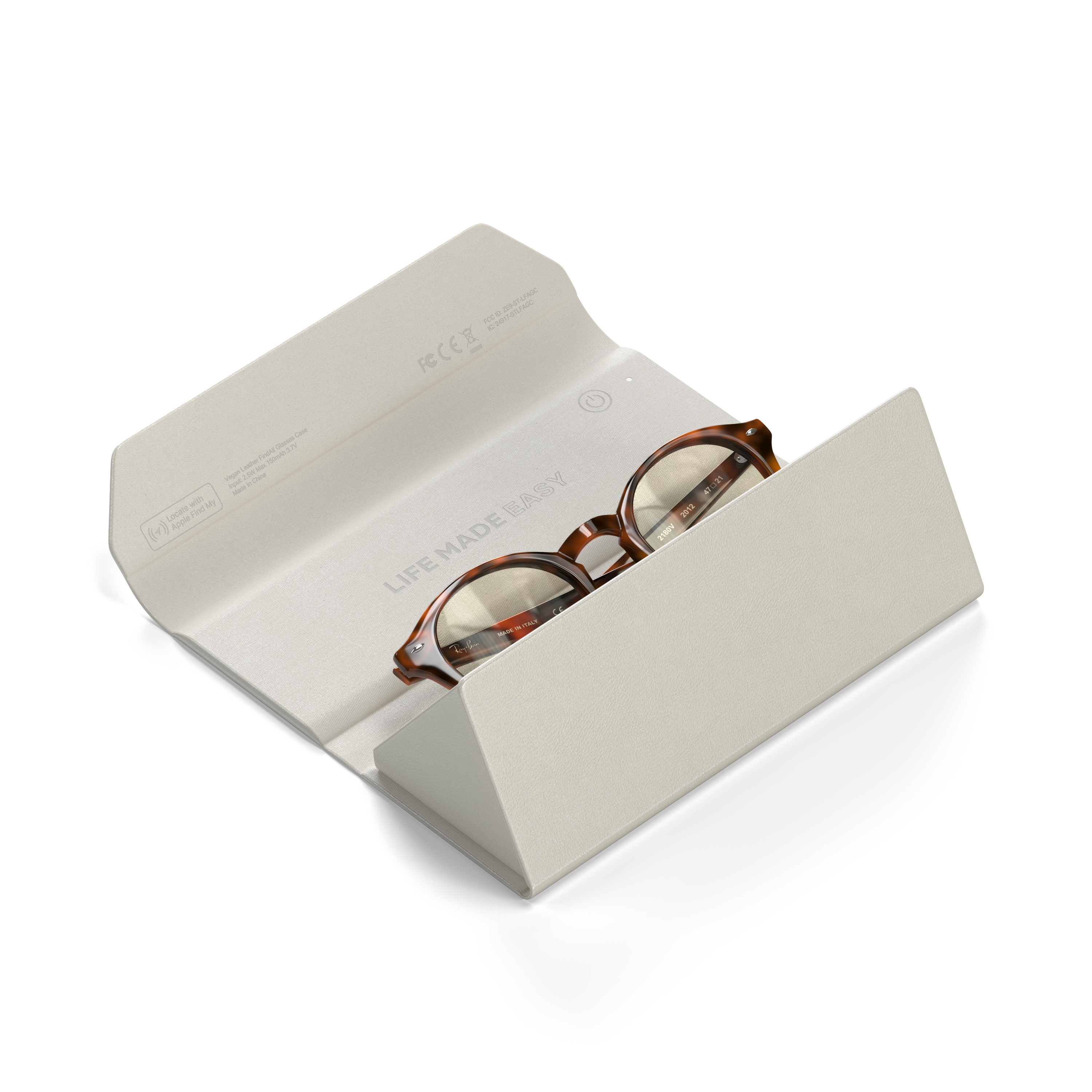 Satechi Vegan-Leather FindAll Glasses Case - Sand