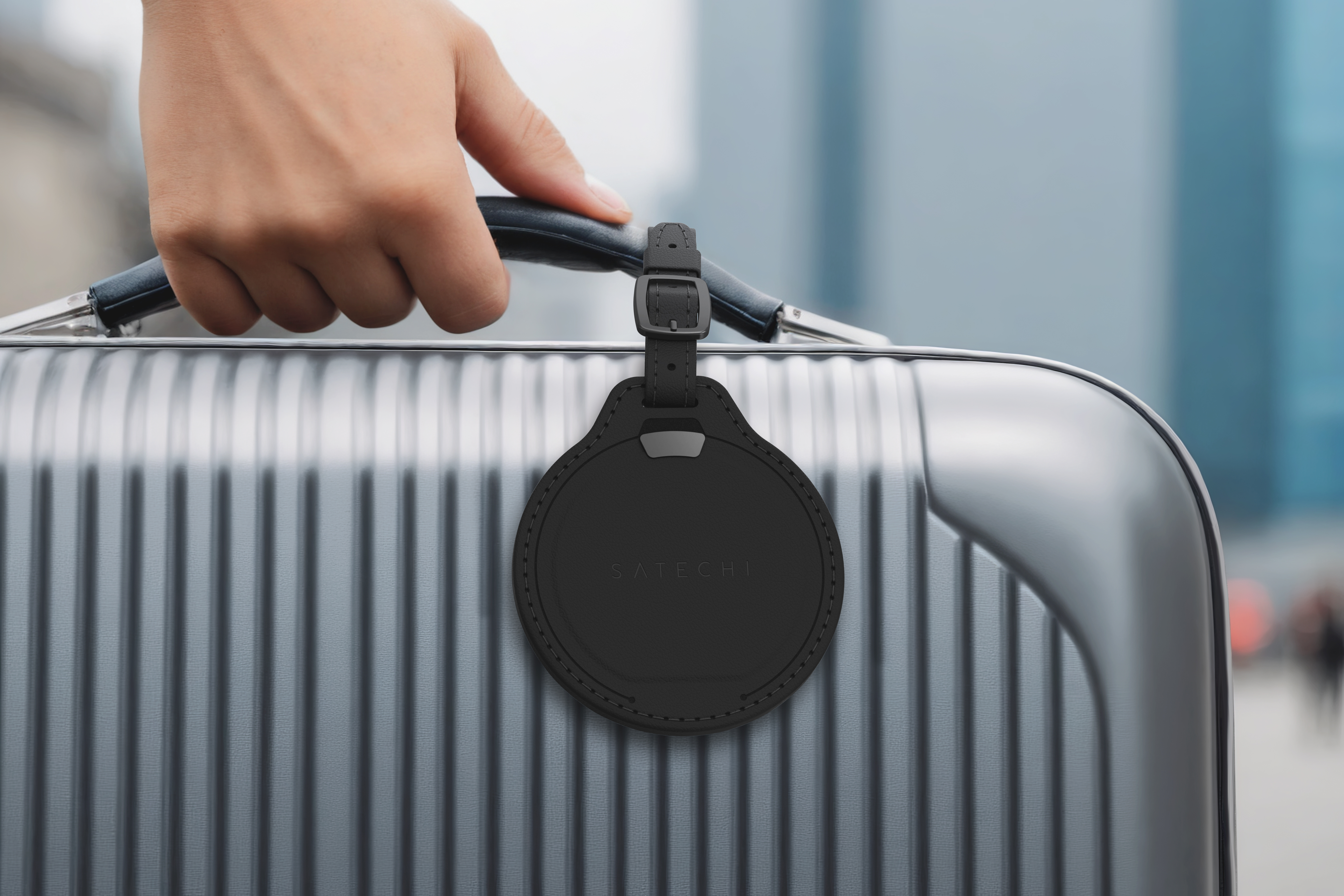 Satechi Vegan-Leather FindAll Luggage Tag - Black