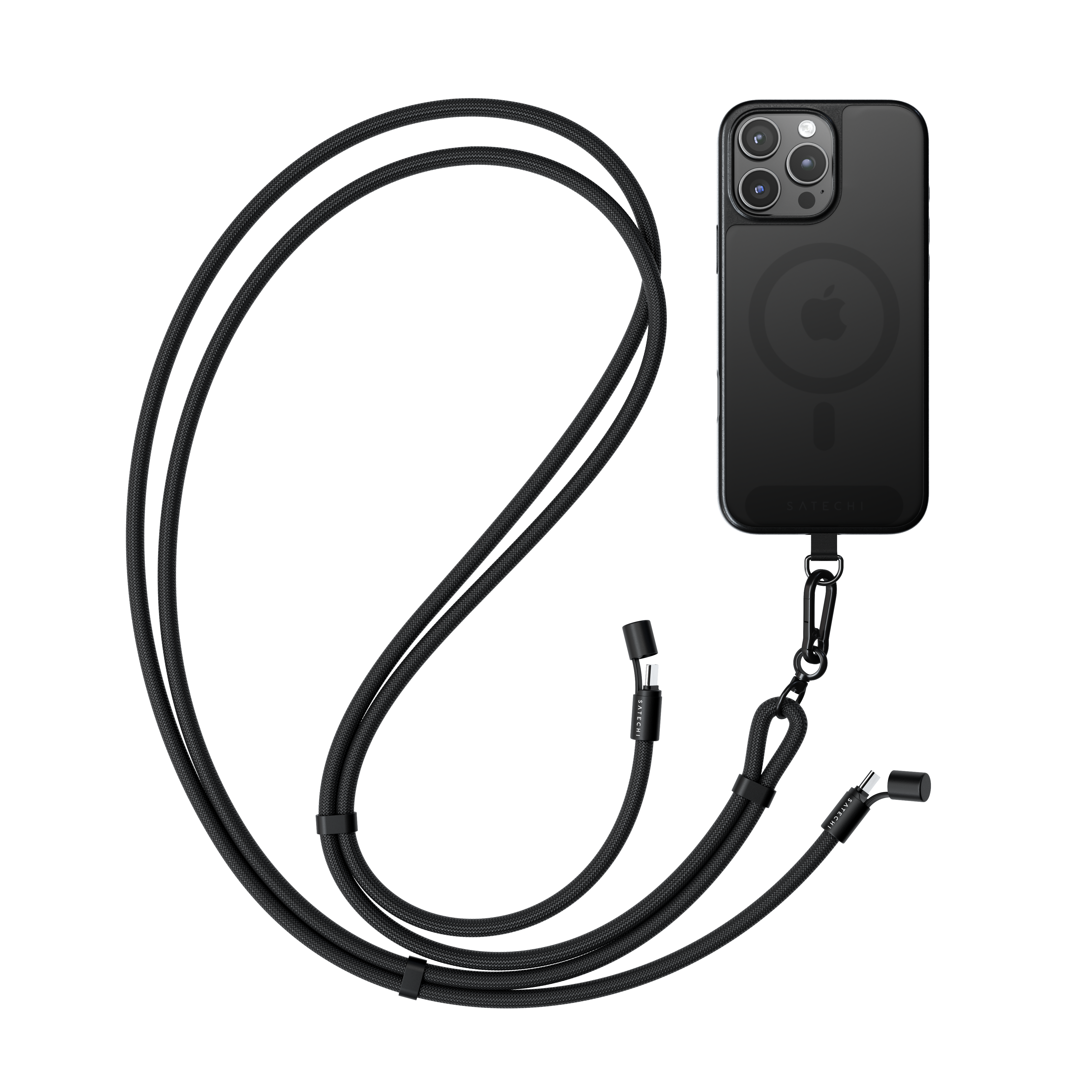 Satechi OntheGo Crossbody Lanyard Cable - Black
