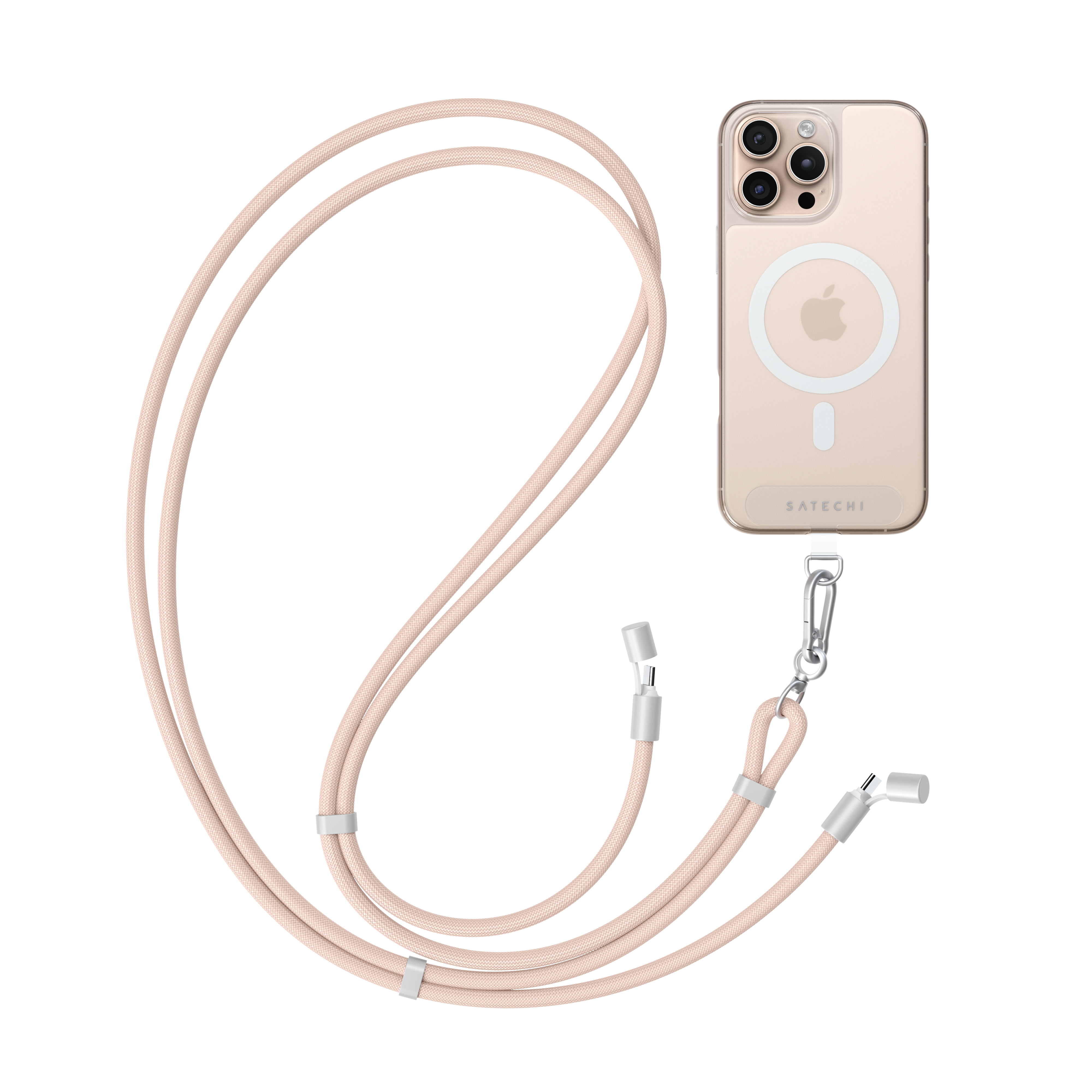 Satechi OntheGo Crossbody Lanyard Cable - Desert Rose