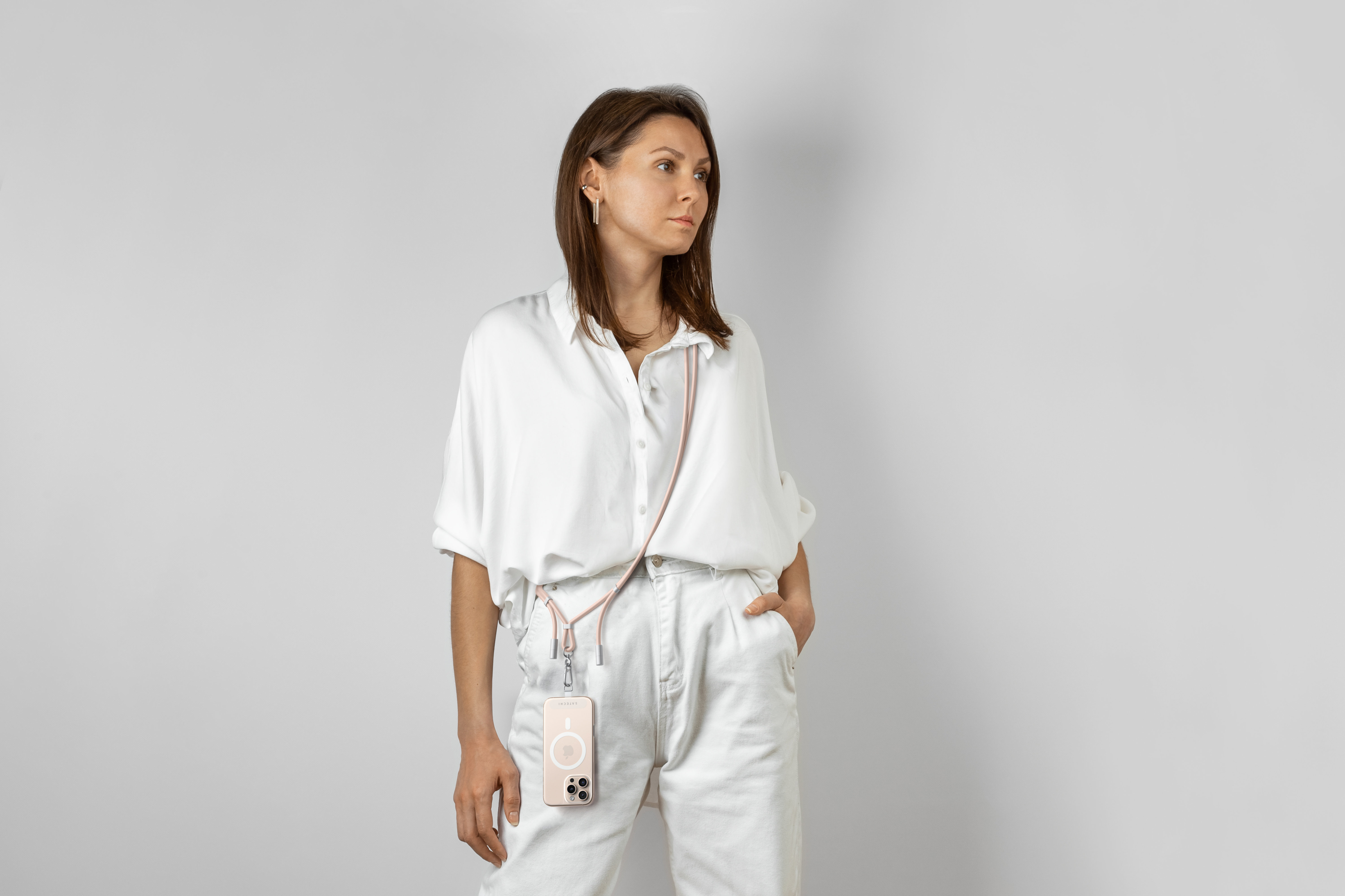 Satechi OntheGo Crossbody Lanyard Cable - Desert Rose