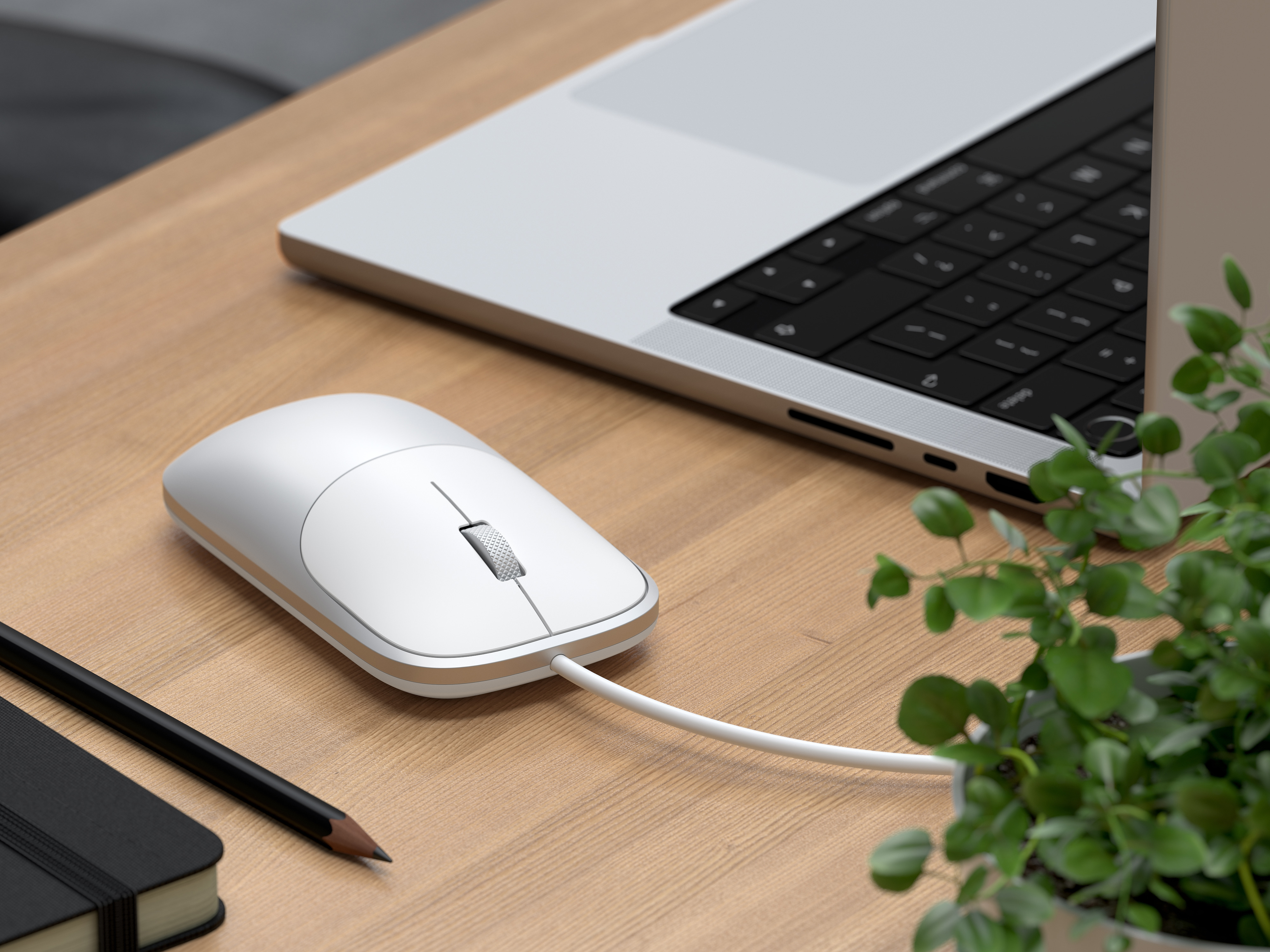 Satechi Slim LX Wired Mouse - Silver [4]
