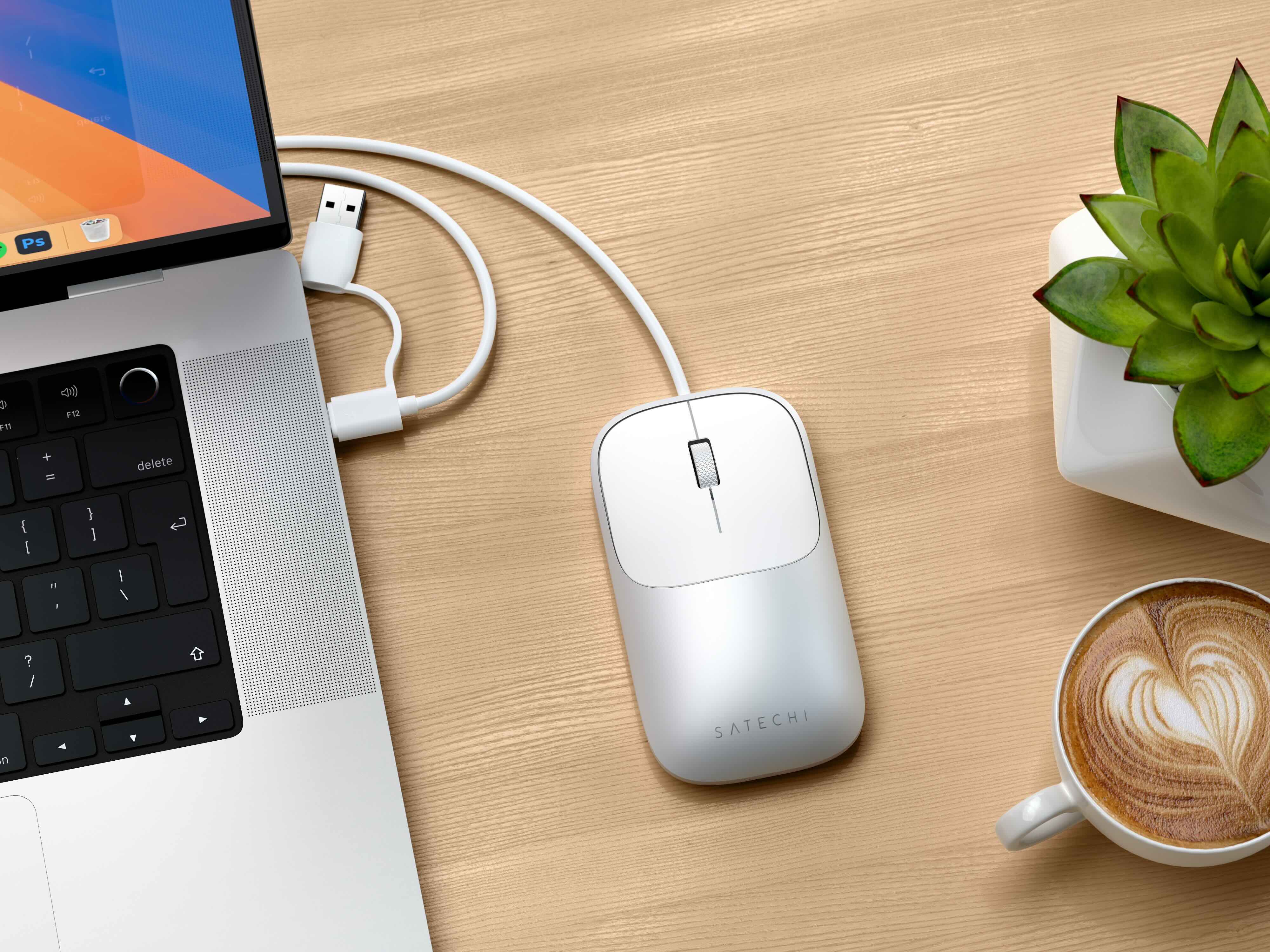 Satechi Slim LX Wired Mouse - Silver [7]