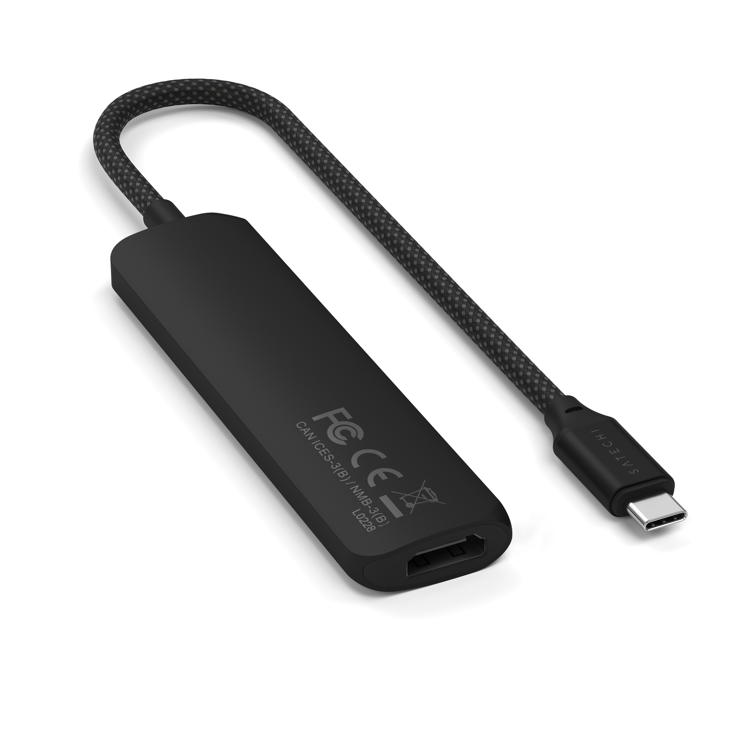 Satechi 4-in-1 USB-C Slim Multiport Adapter 4K - Black