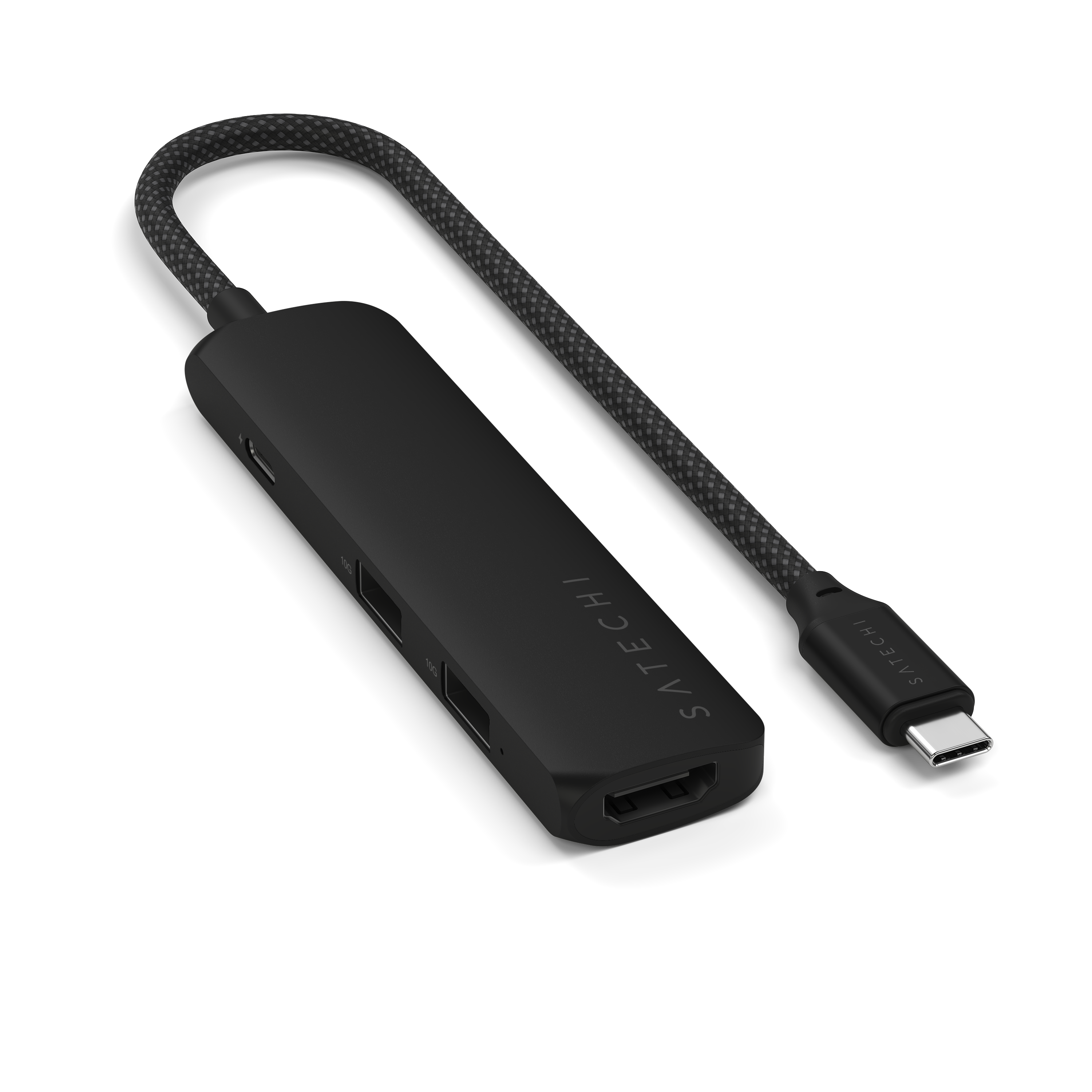 Satechi 4-in-1 USB-C Slim Multiport Adapter 4K - Black