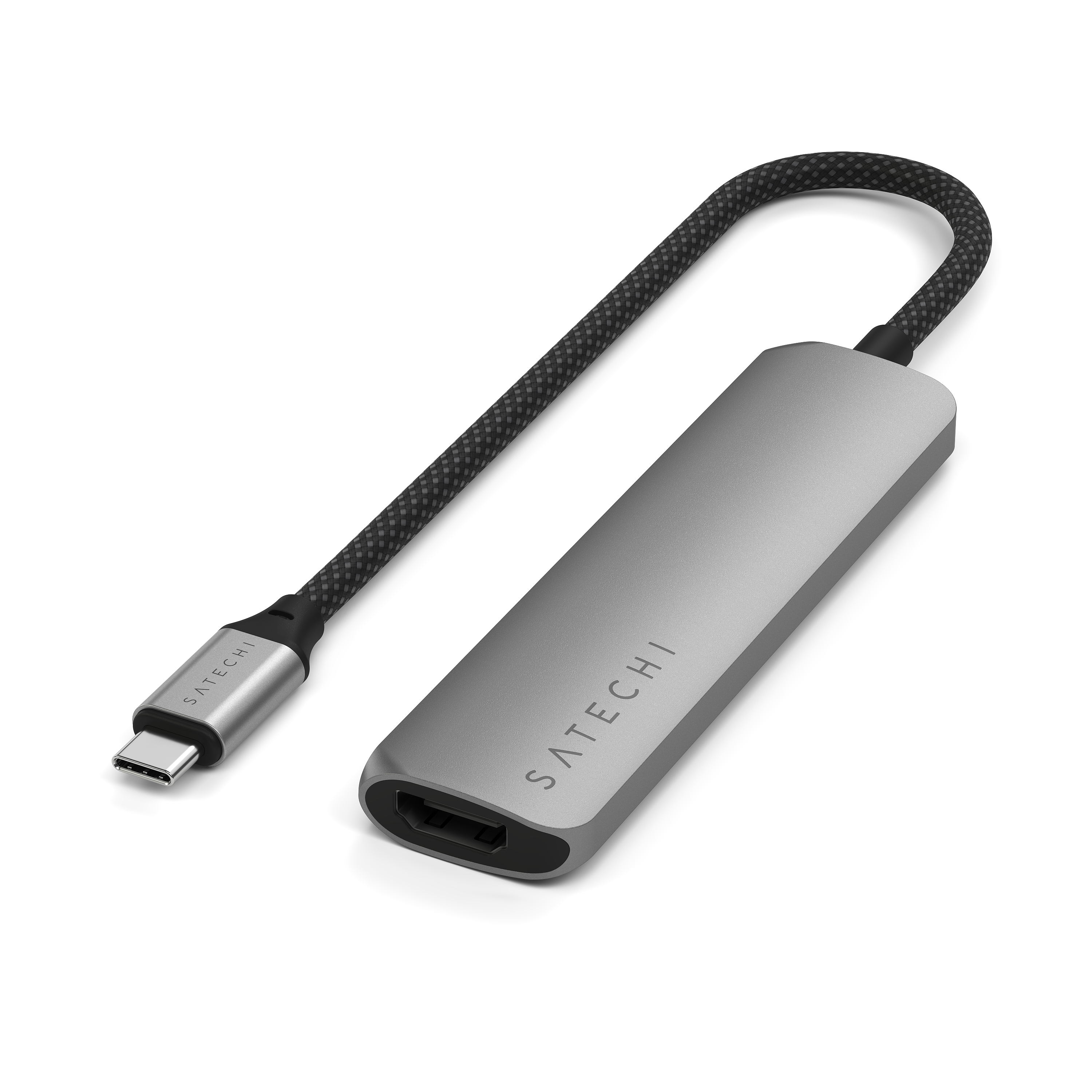 Satechi 4-in-1 USB-C Slim Multiport Adapter 4K - Space Grey