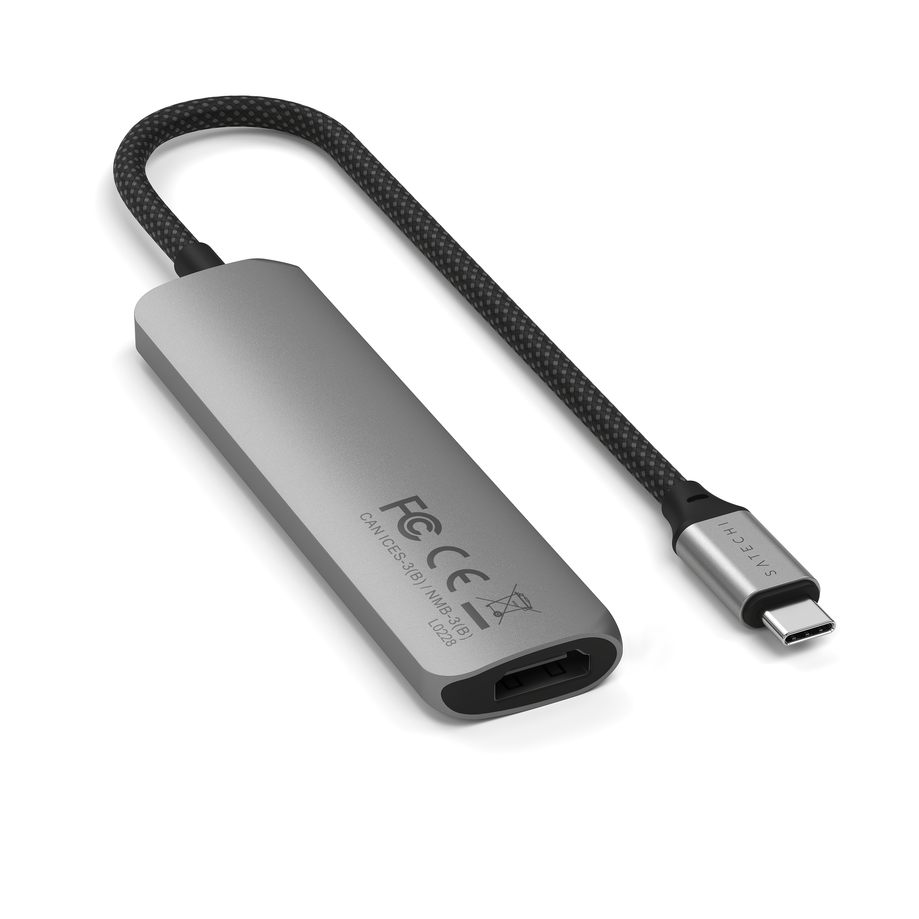 Satechi 4-in-1 USB-C Slim Multiport Adapter 4K - Space Grey