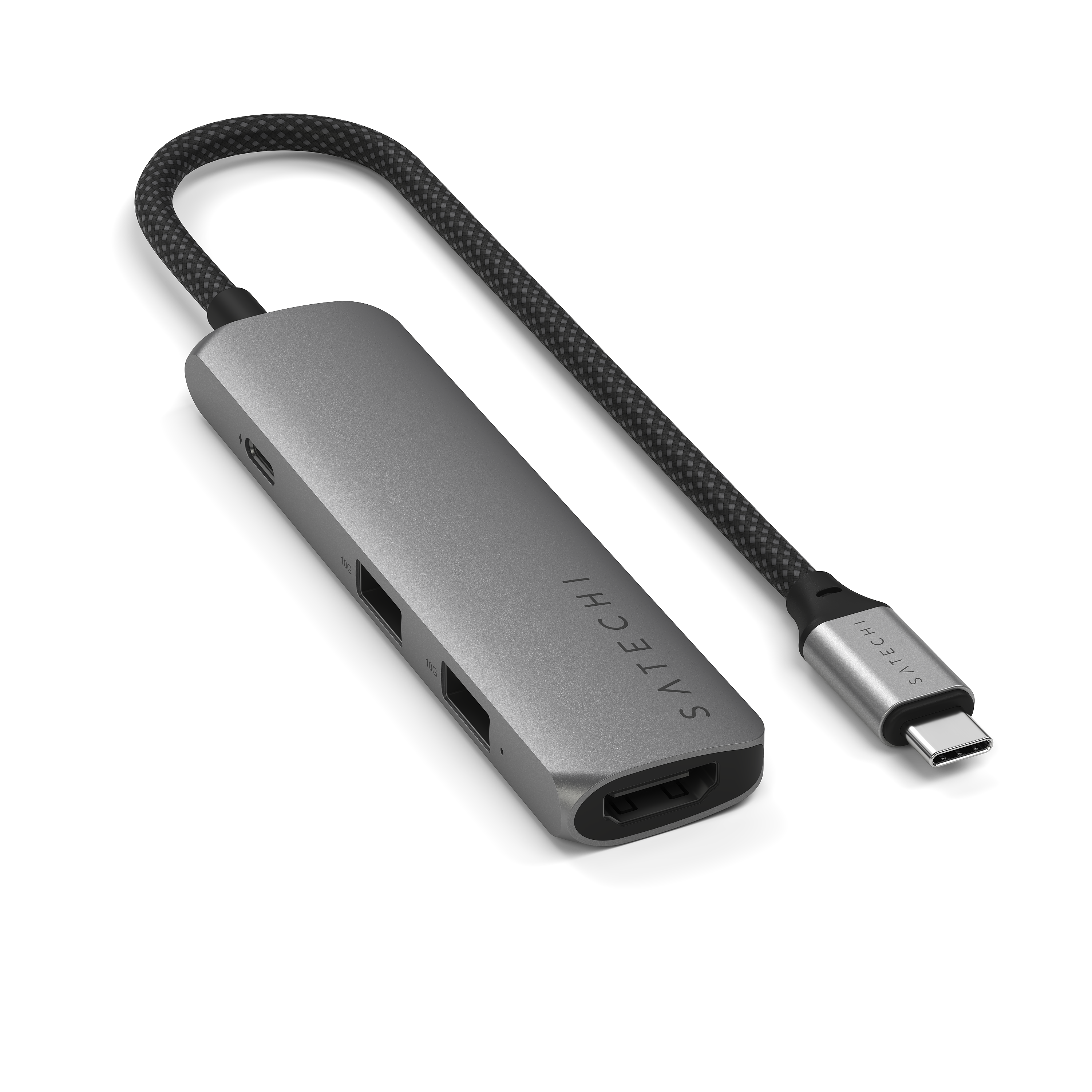 Satechi 4-in-1 USB-C Slim Multiport Adapter 4K - Space Grey