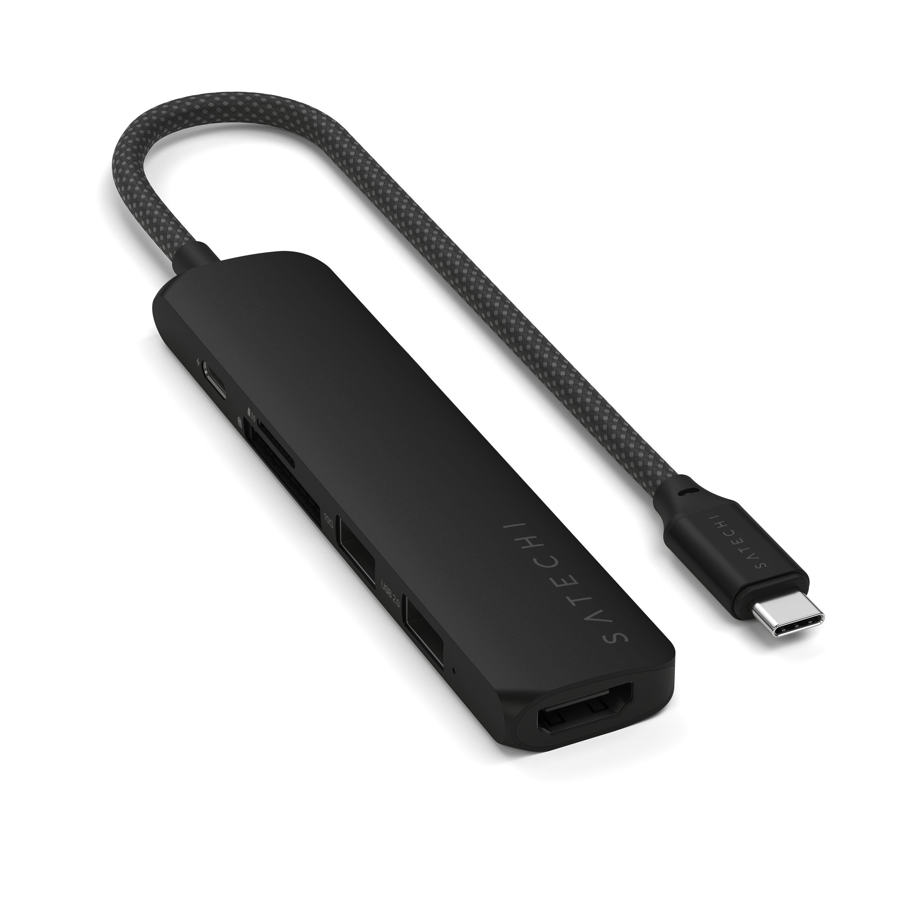 Satechi 6-in-1 USB-C Slim Multiport Adapter - Black