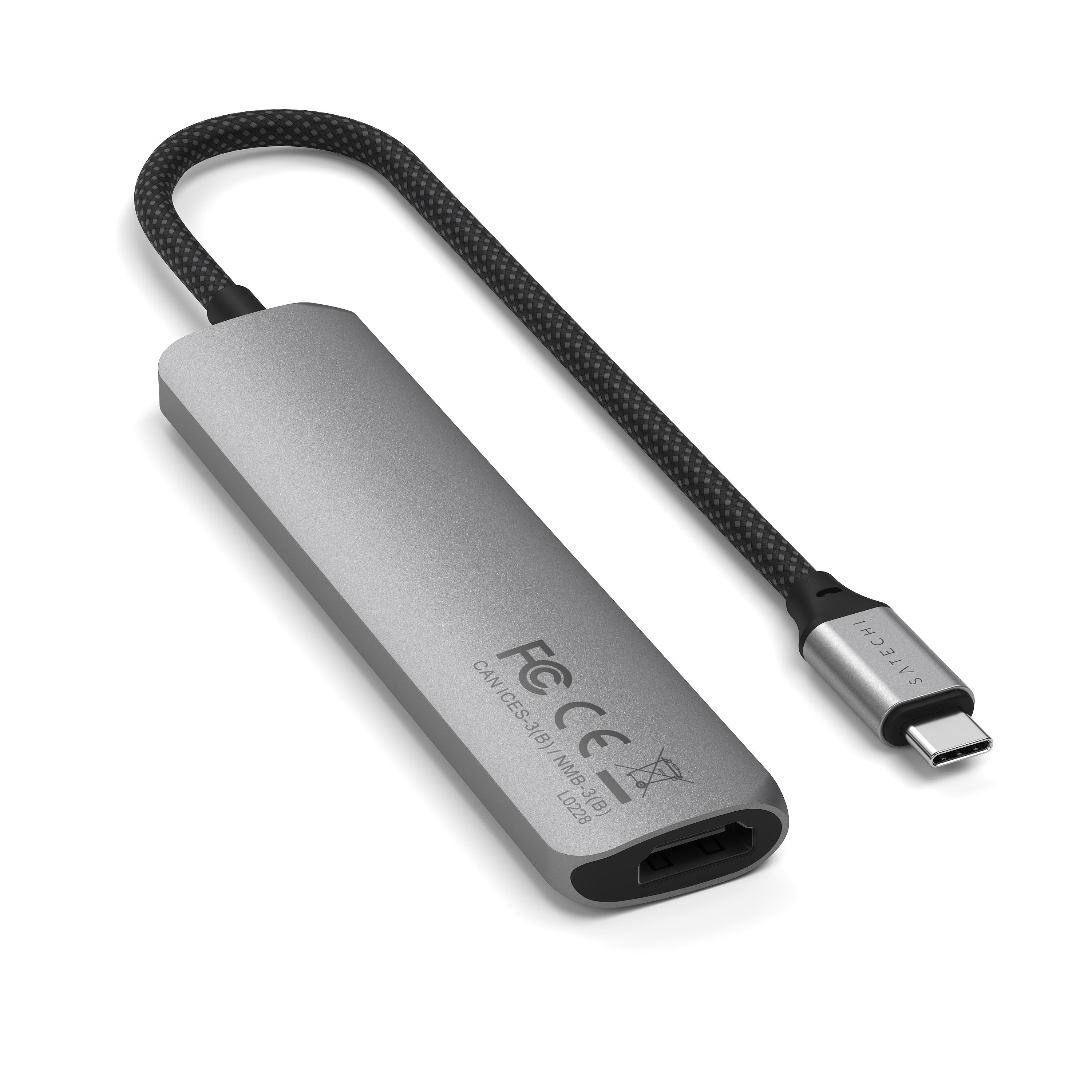 Satechi 6-in-1 USB-C Slim Multiport Adapter - Space Grey