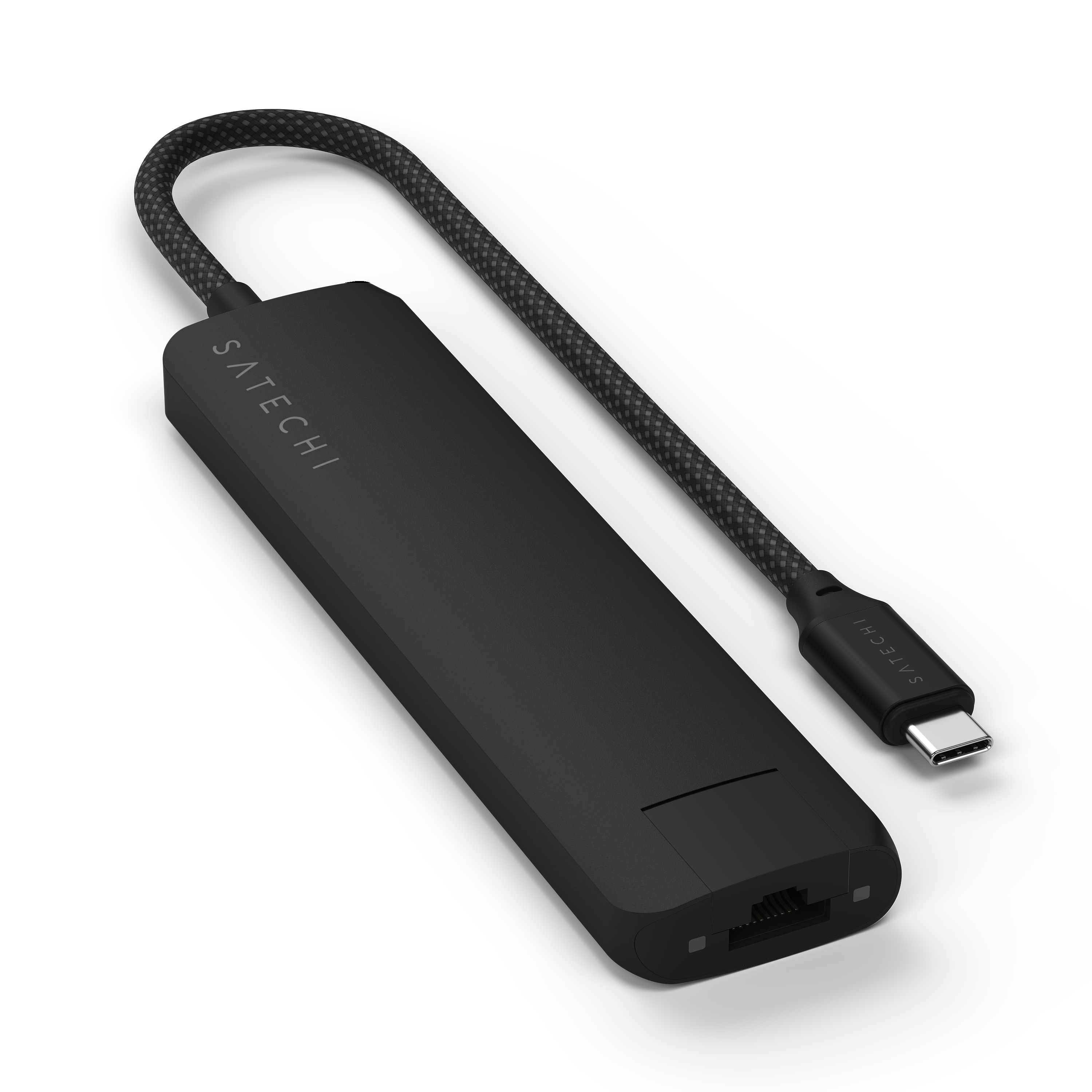 Satechi 7-in-1 USB-C Slim Multiport Adapter with Ethernet - Black