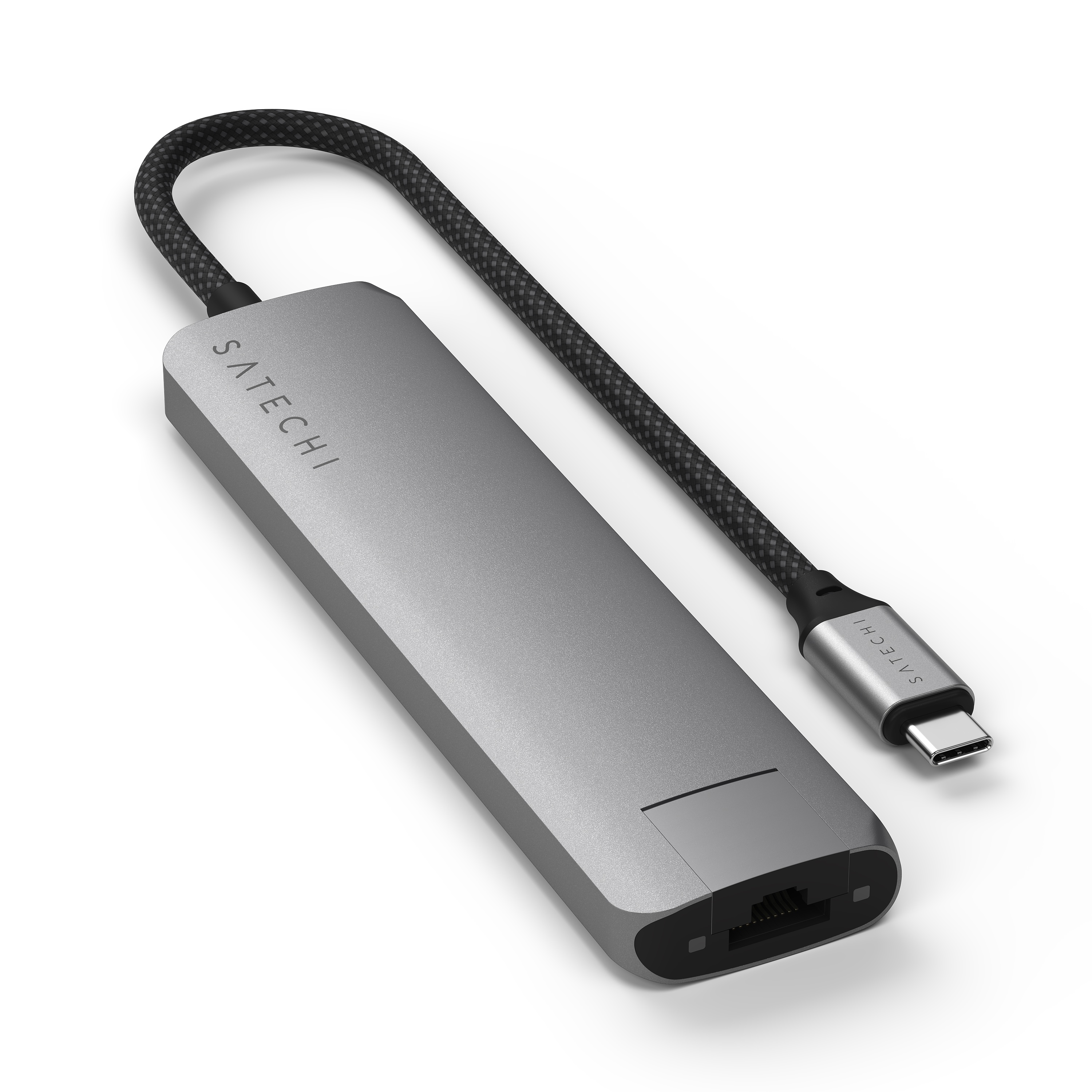 Satechi 7-in-1 USB-C Slim Multiport Adapter with Ethernet - Space Grey