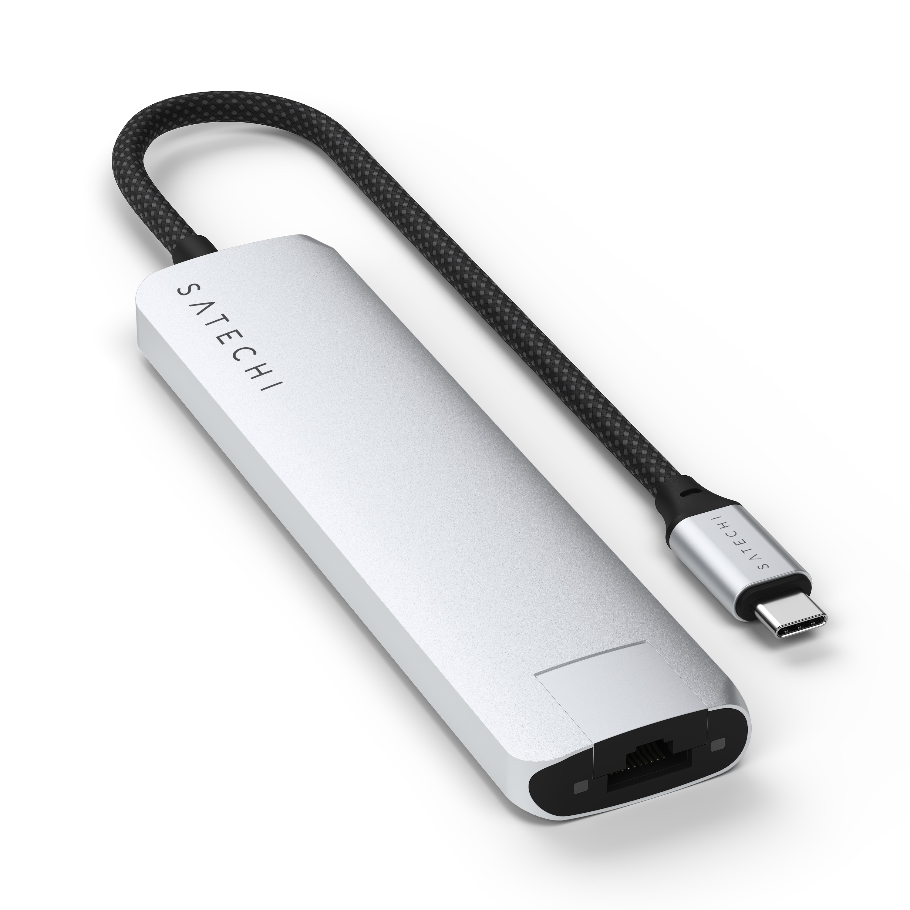 Satechi 7-in-1 USB-C Slim Multiport Adapter with Ethernet - Silver