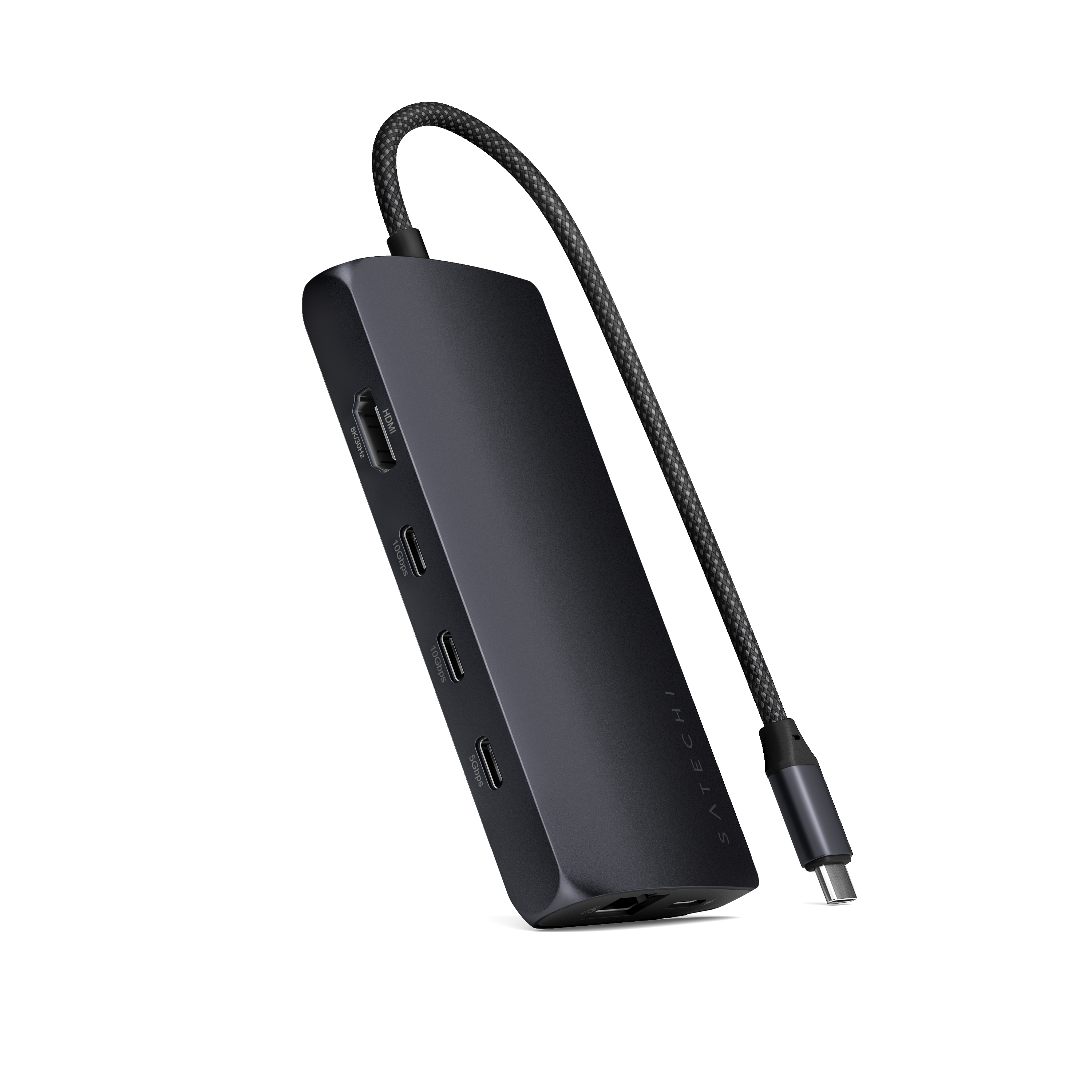 Satechi USB-C MultiPort Adapter 8K with Ethernet V3 - Midnight