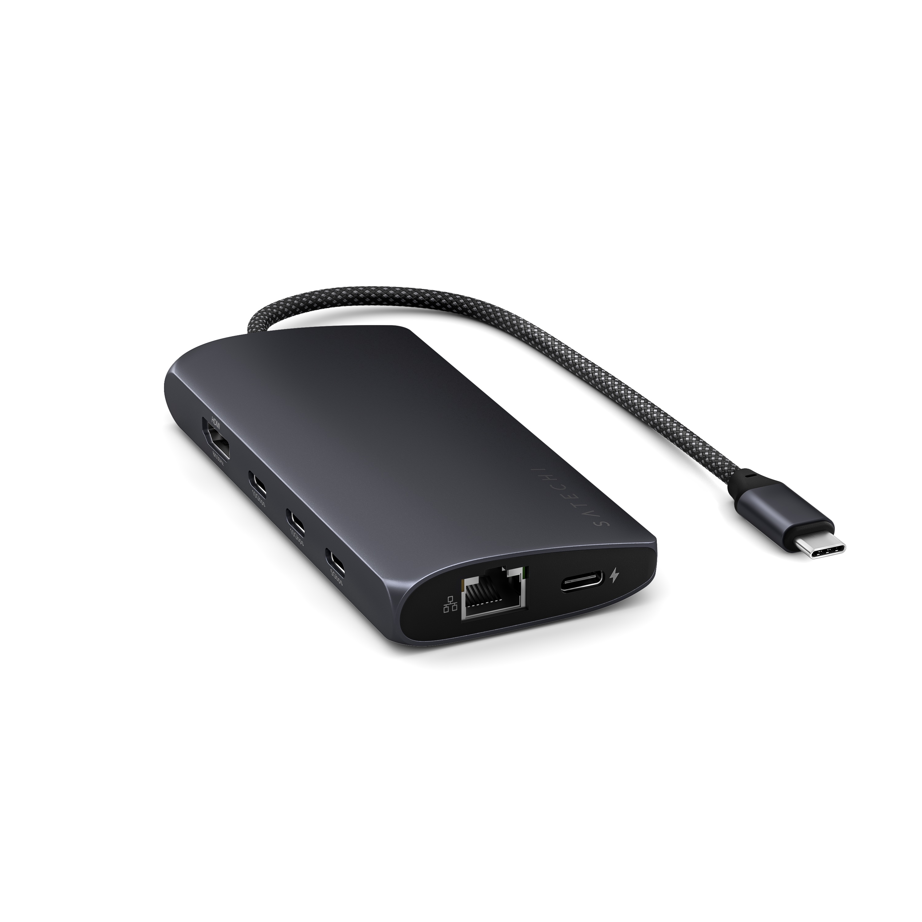 Satechi USB-C MultiPort Adapter 8K with Ethernet V3 - Midnight