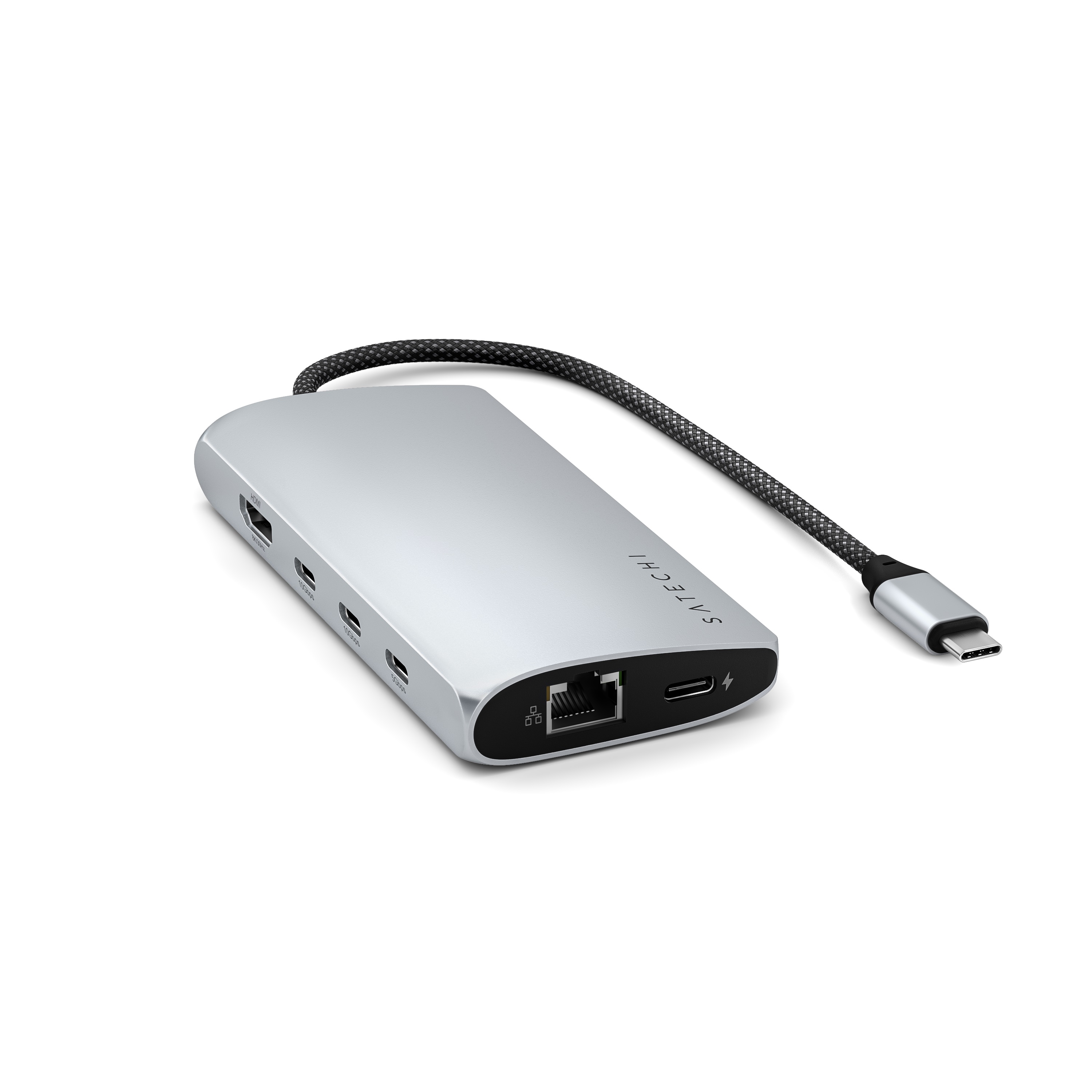 Satechi USB-C MultiPort Adapter 8K with Ethernet V3 - Silver