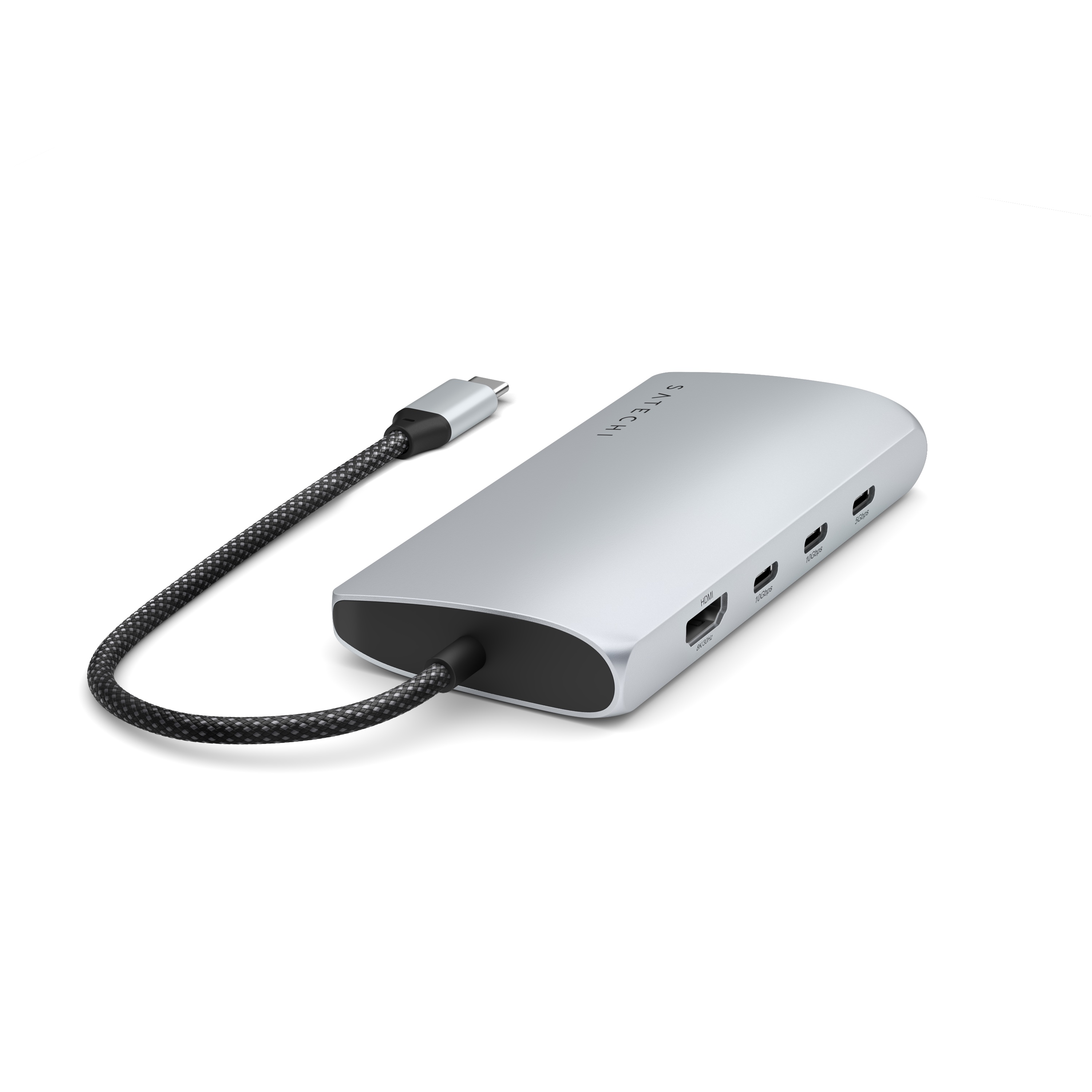 Satechi USB-C MultiPort Adapter 8K with Ethernet V3 - Silver