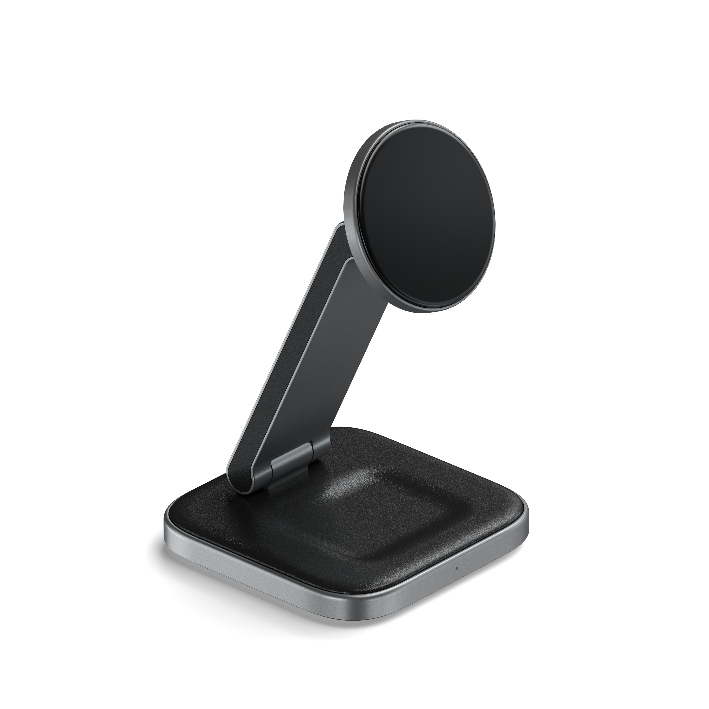 Satechi 2-in-1 Foldable Qi2 Wireless Charging Stand - Space Gray