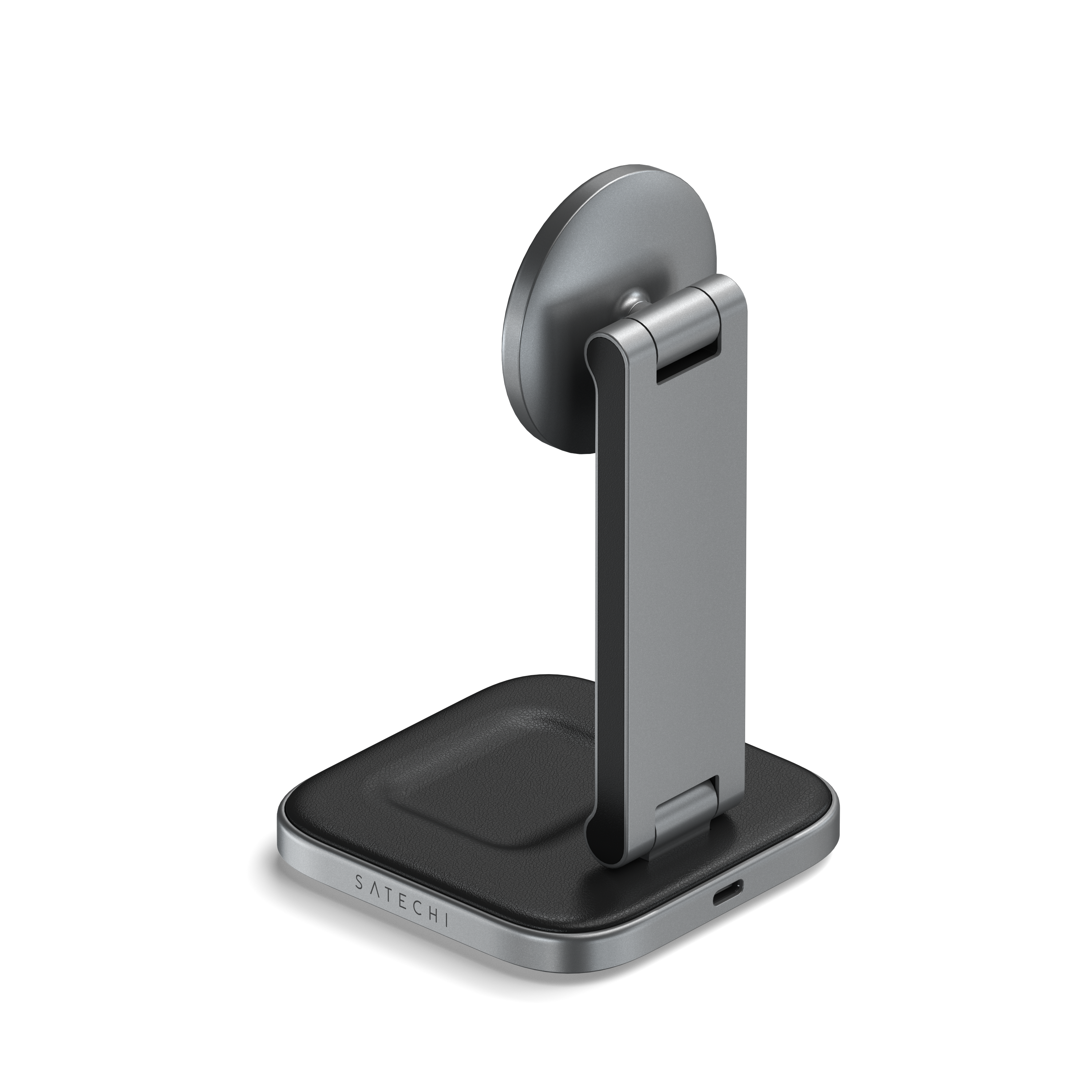 Satechi 2-in-1 Foldable Qi2 Wireless Charging Stand - Space Gray