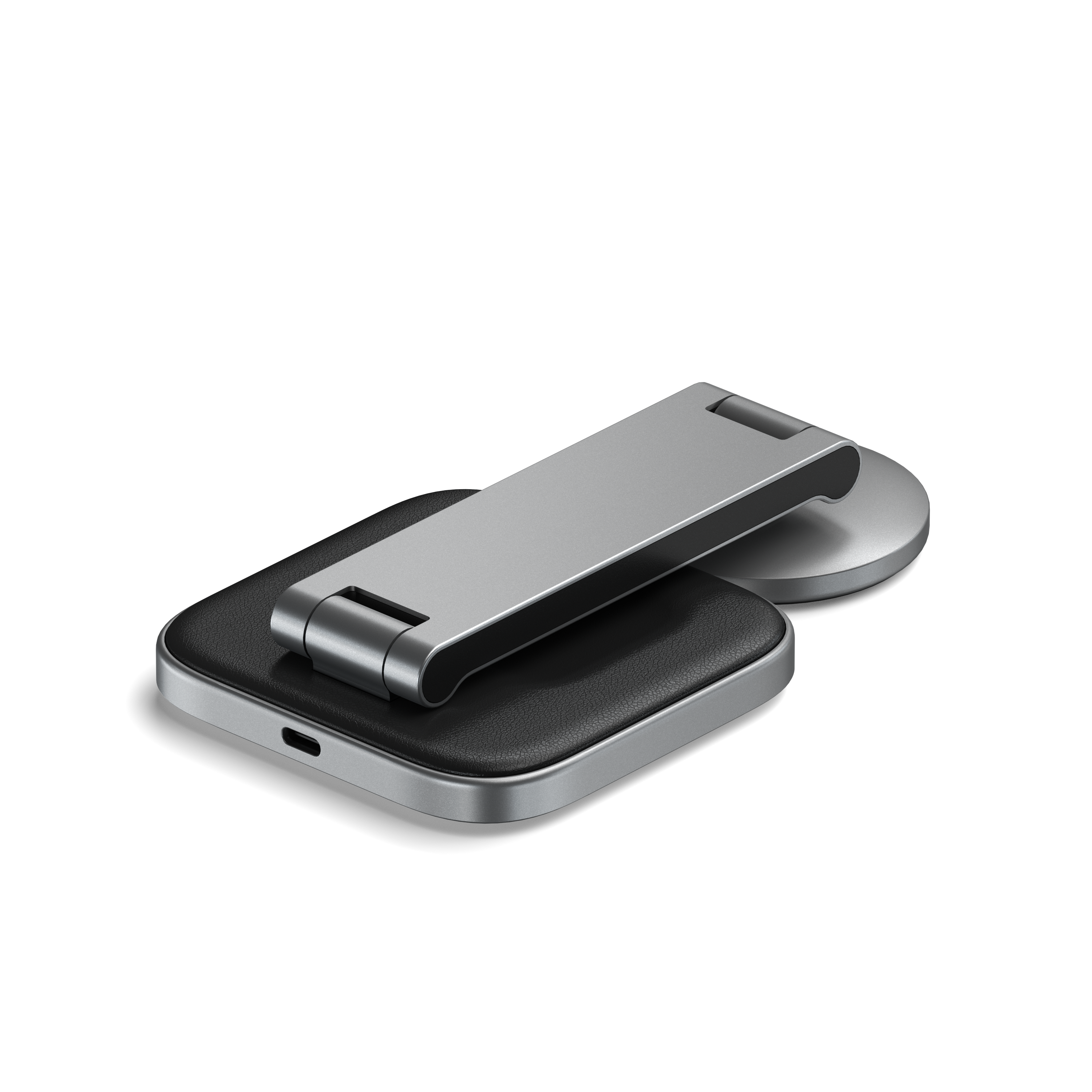 Satechi 2-in-1 Foldable Qi2 Wireless Charging Stand - Space Gray