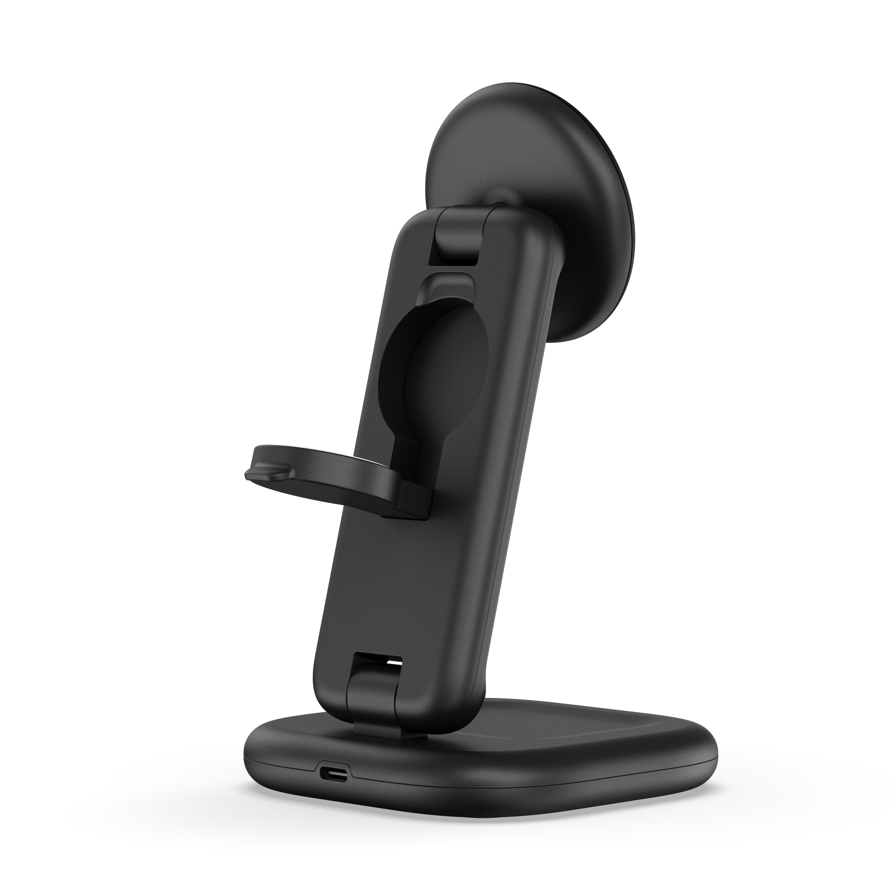 Satechi 3-in-1 Foldable Qi2 25W Wireless Charging Stand -Type A,G,C for US,EU,UK - Space Black