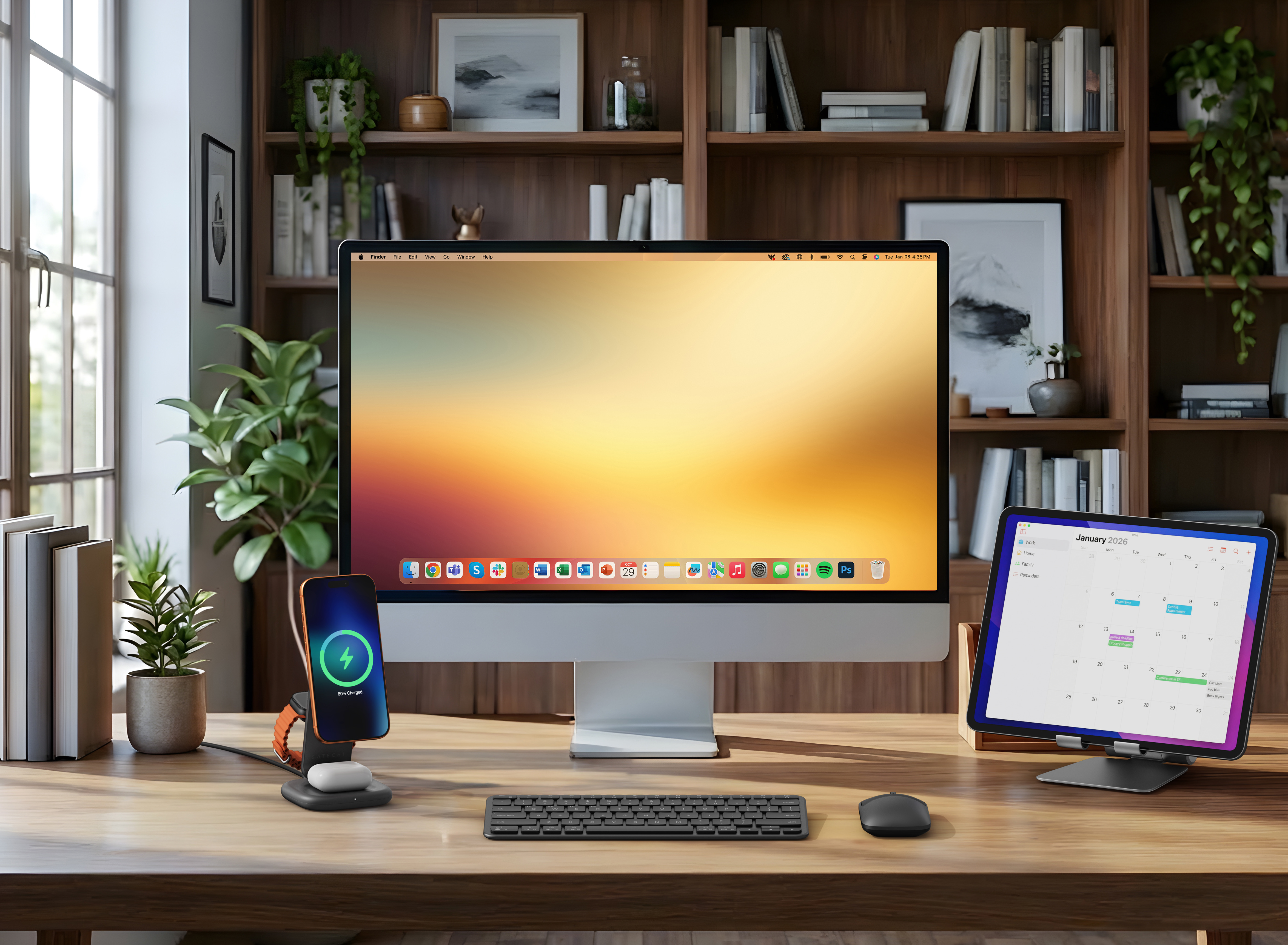 Satechi 3-in-1 Foldable Qi2 25W Wireless Charging Stand -Type A,G,C for US,EU,UK - Space Black