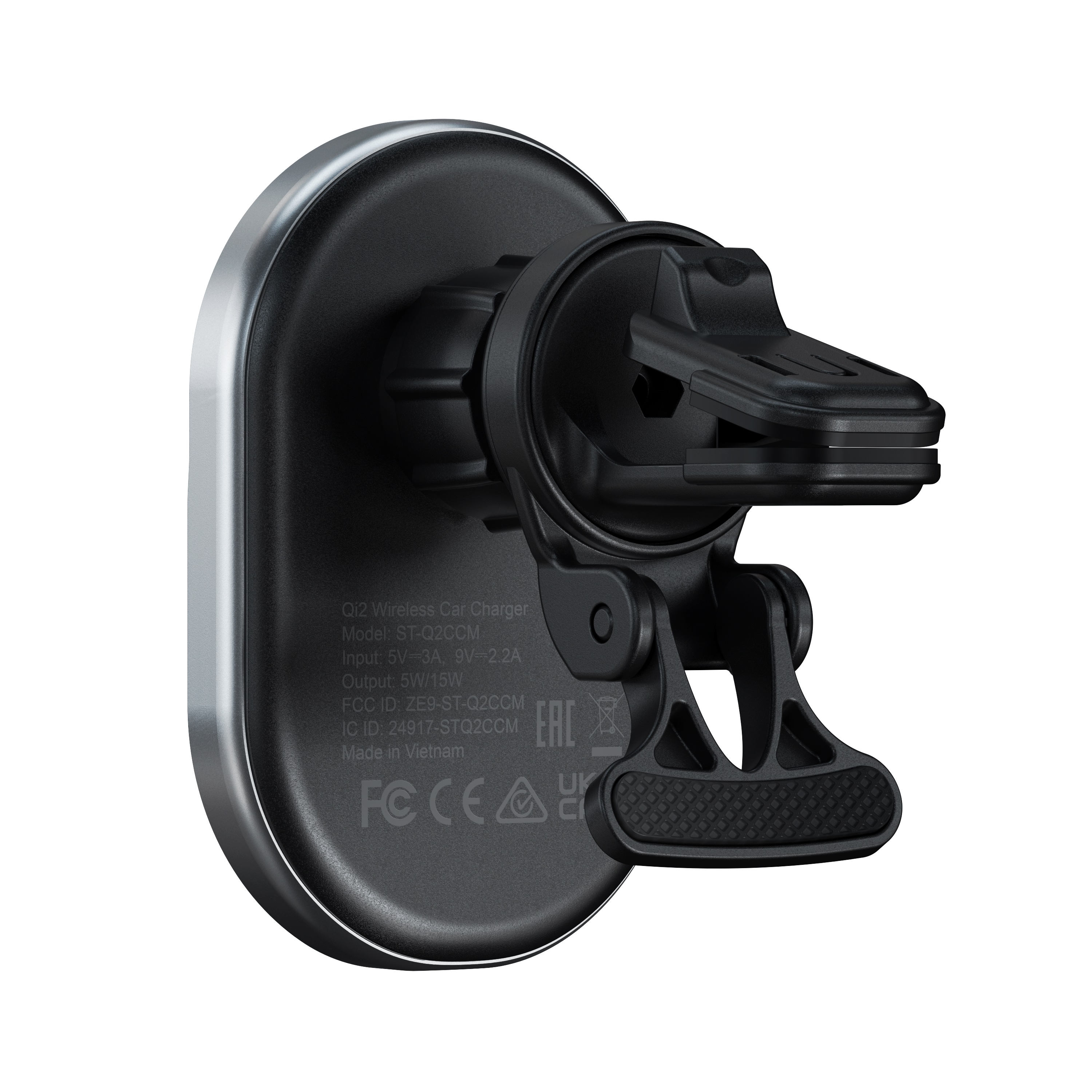 Satechi Qi2 Wireless Car Charger - Space Gray