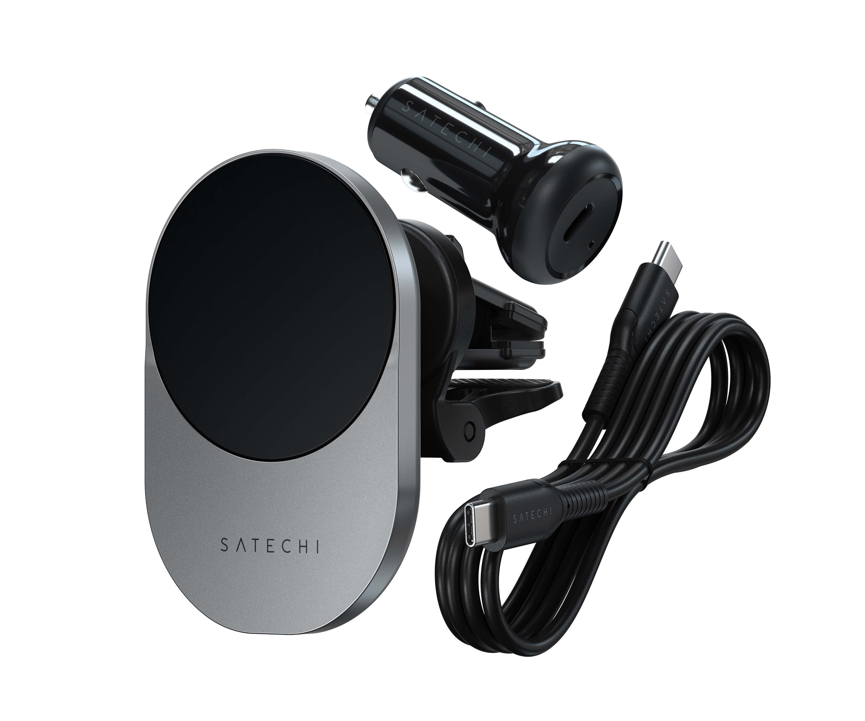 Satechi Qi2 Wireless Car Charger - Space Gray