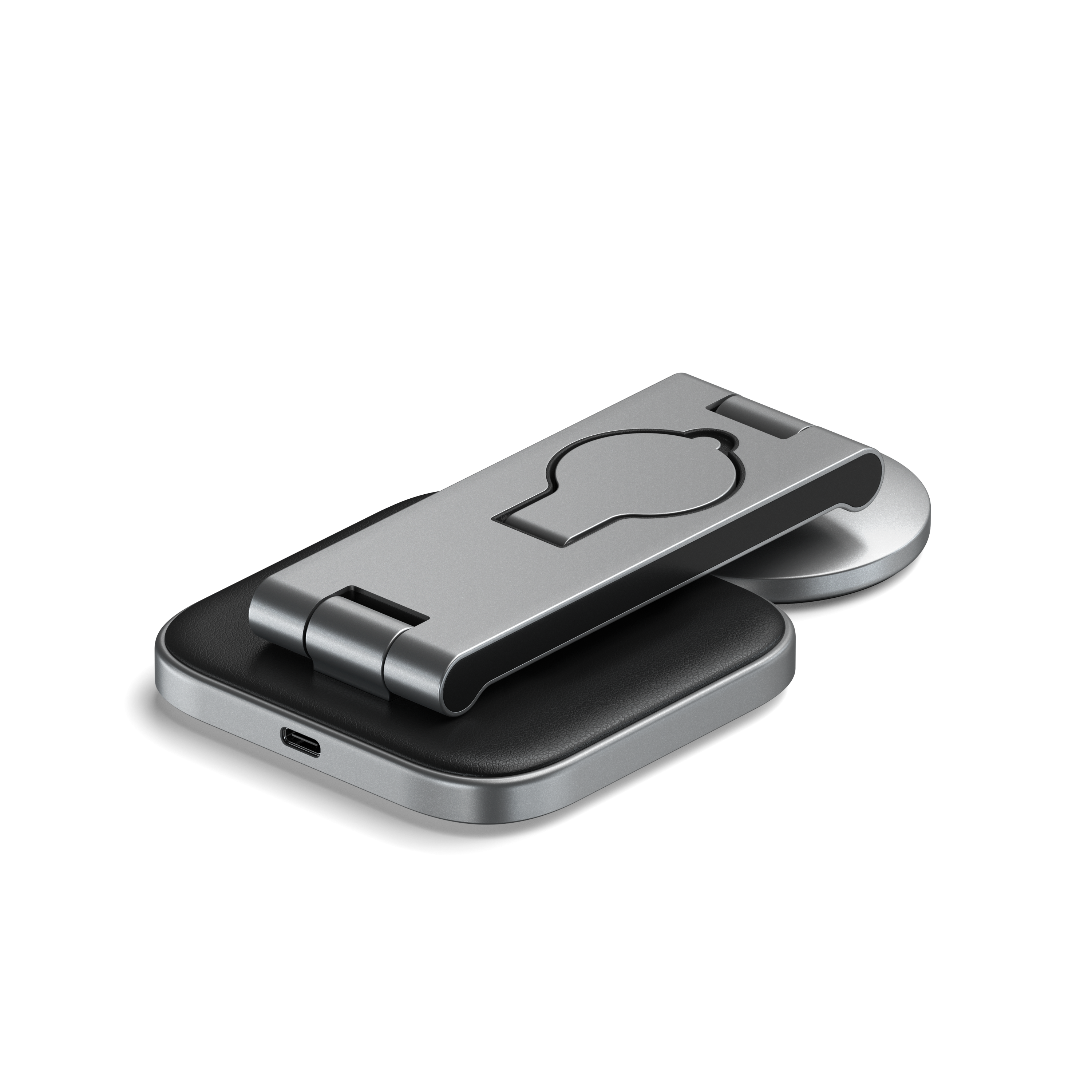 Satechi 3-in-1 Foldable Qi2 Wireless Charging Stand�with Type A,C,G plugs - Space Gray