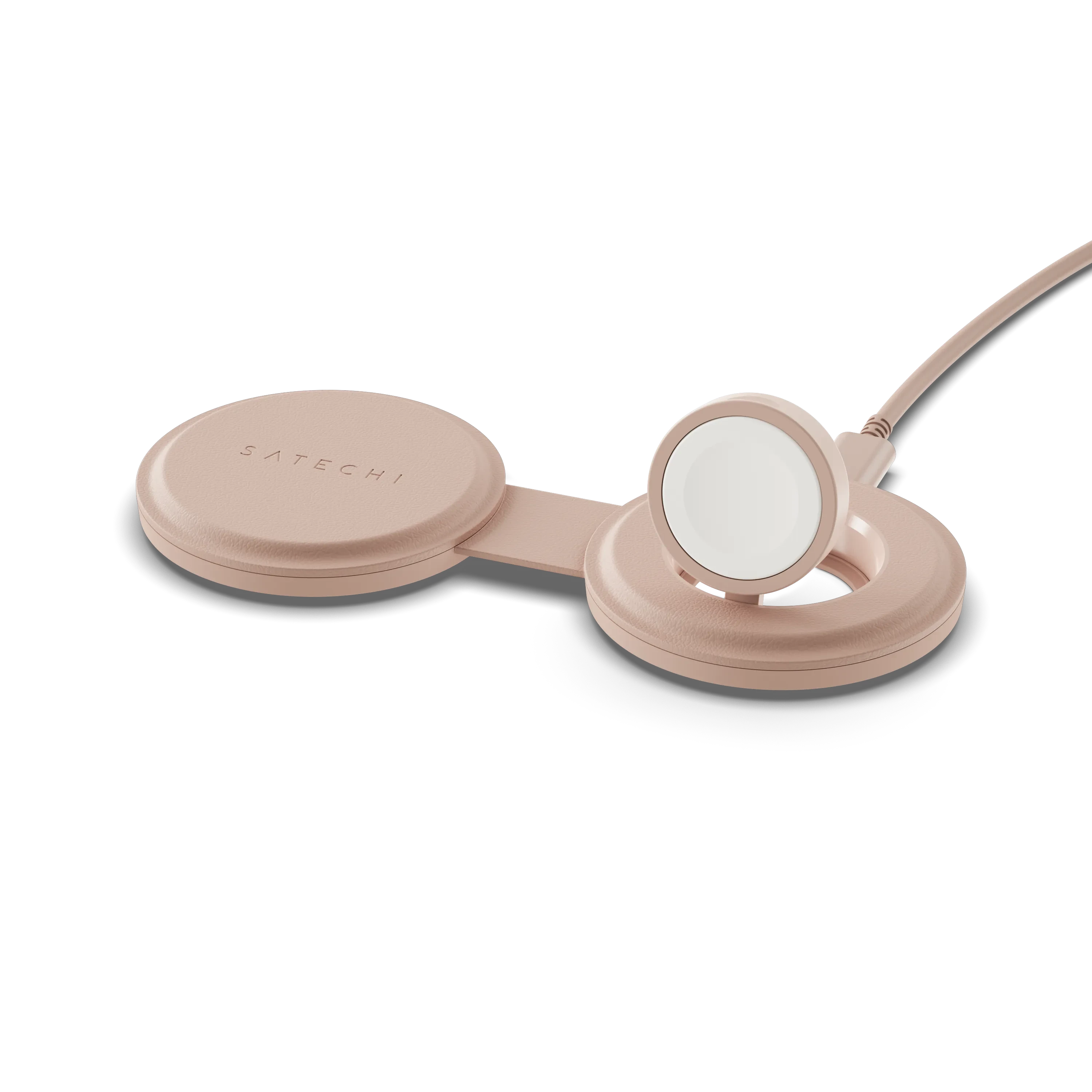 Satechi OntheGo 2-in-1 Wireless Charger - Desert Rose