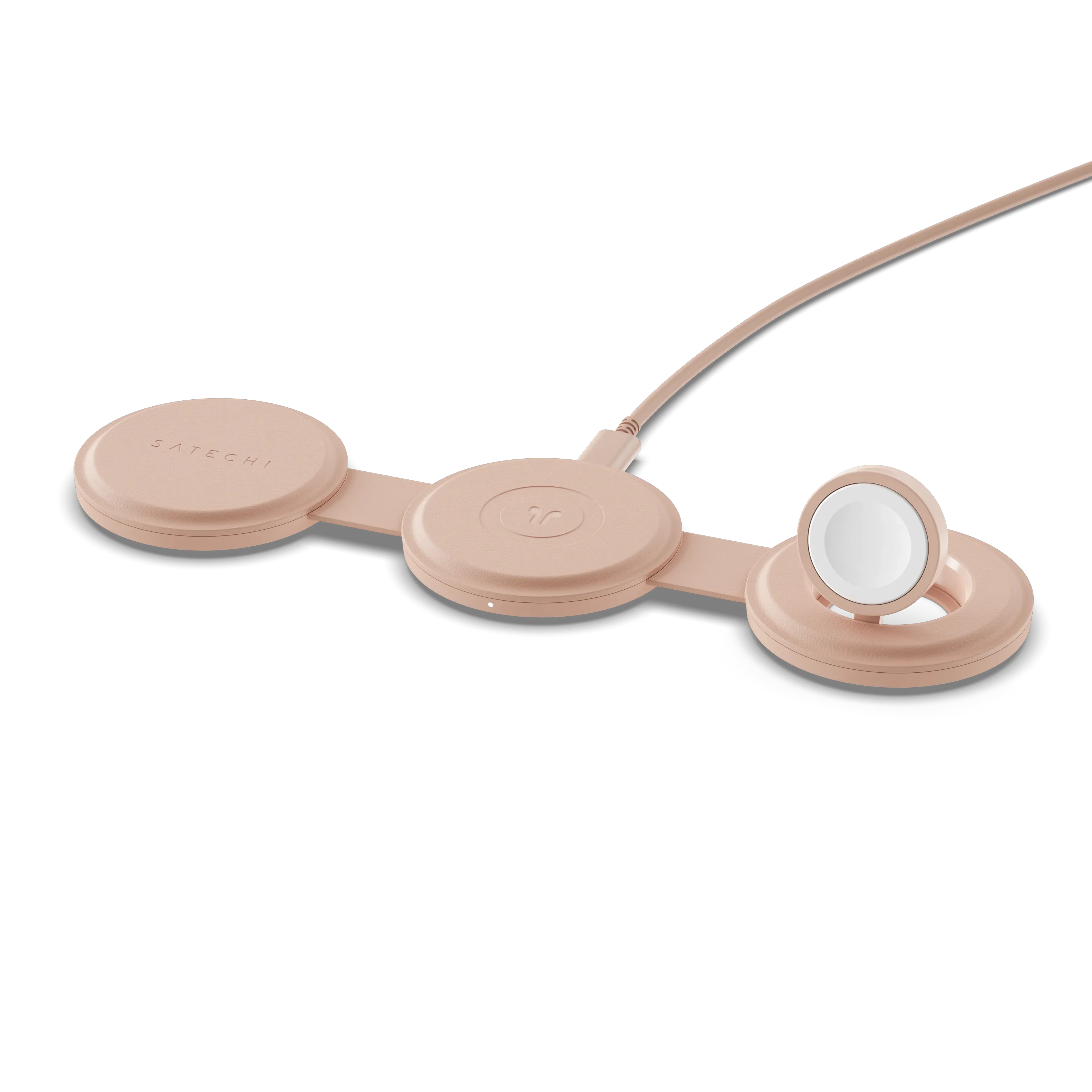 Satechi OntheGo 3-in-1 Wireless Charger - Desert Rose