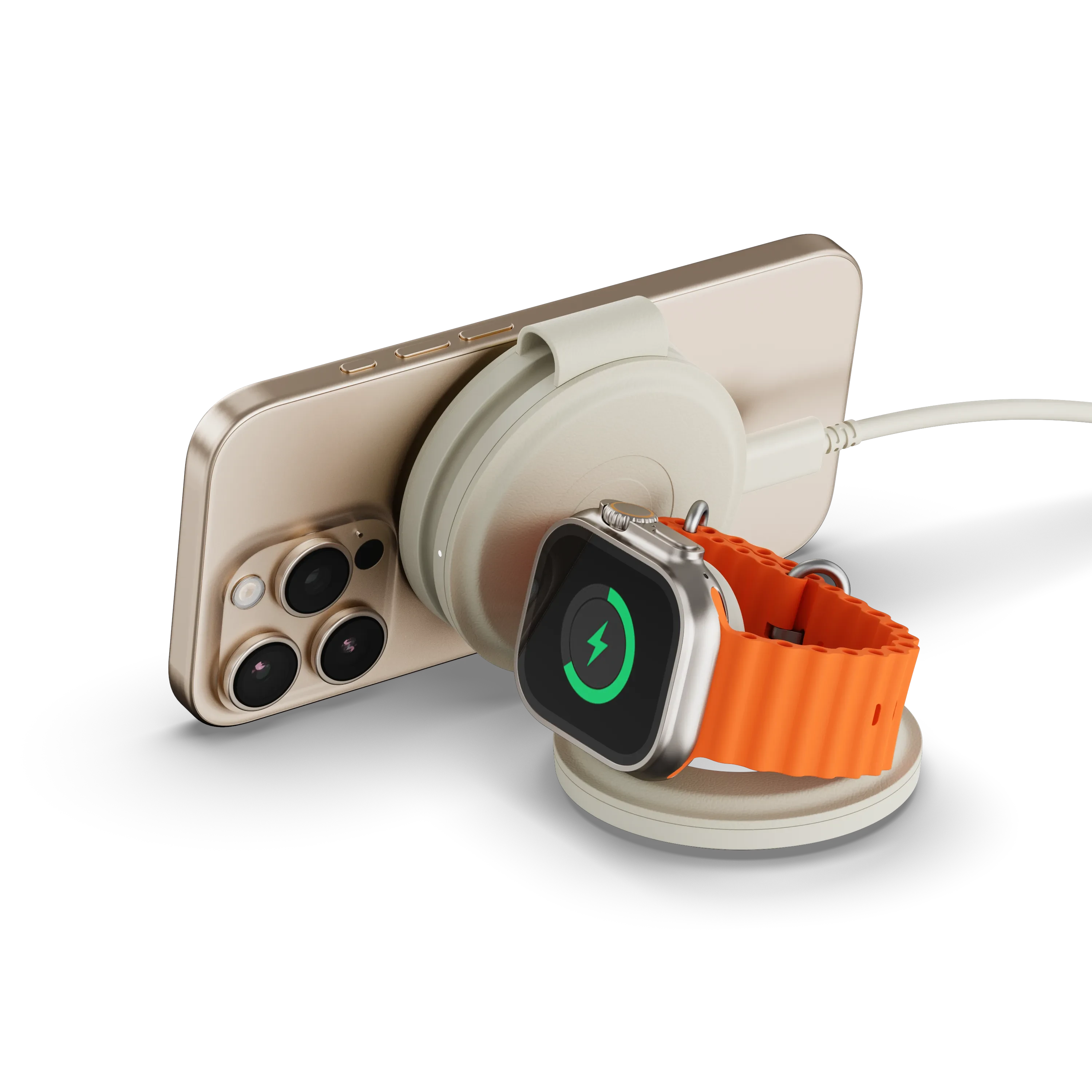 Satechi OntheGo 3-in-1 Wireless Charger - Sand