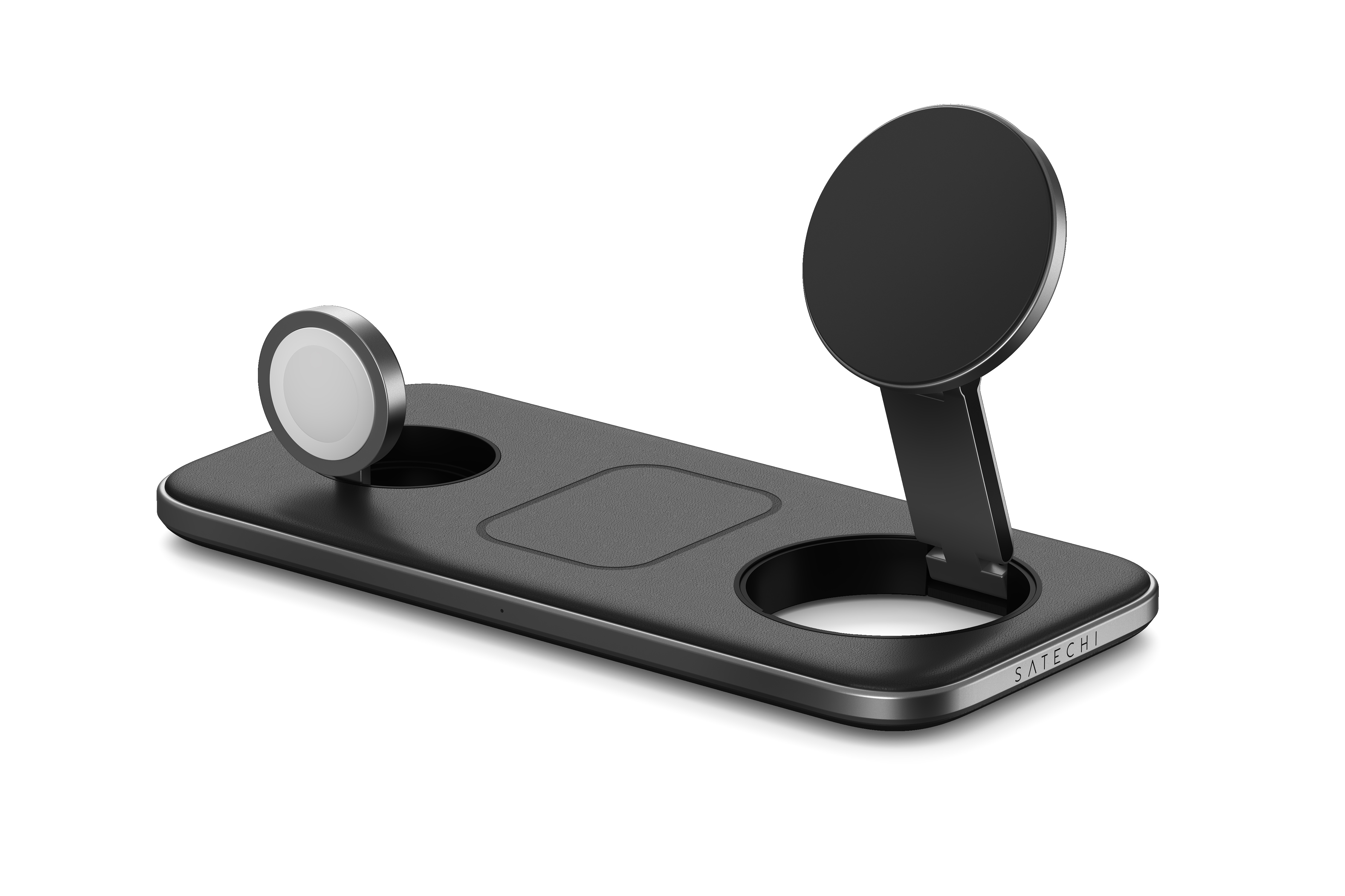 Satechi Qi2 Trio Wireless Charging Pad - with Type A,C,G plugs - Space gray