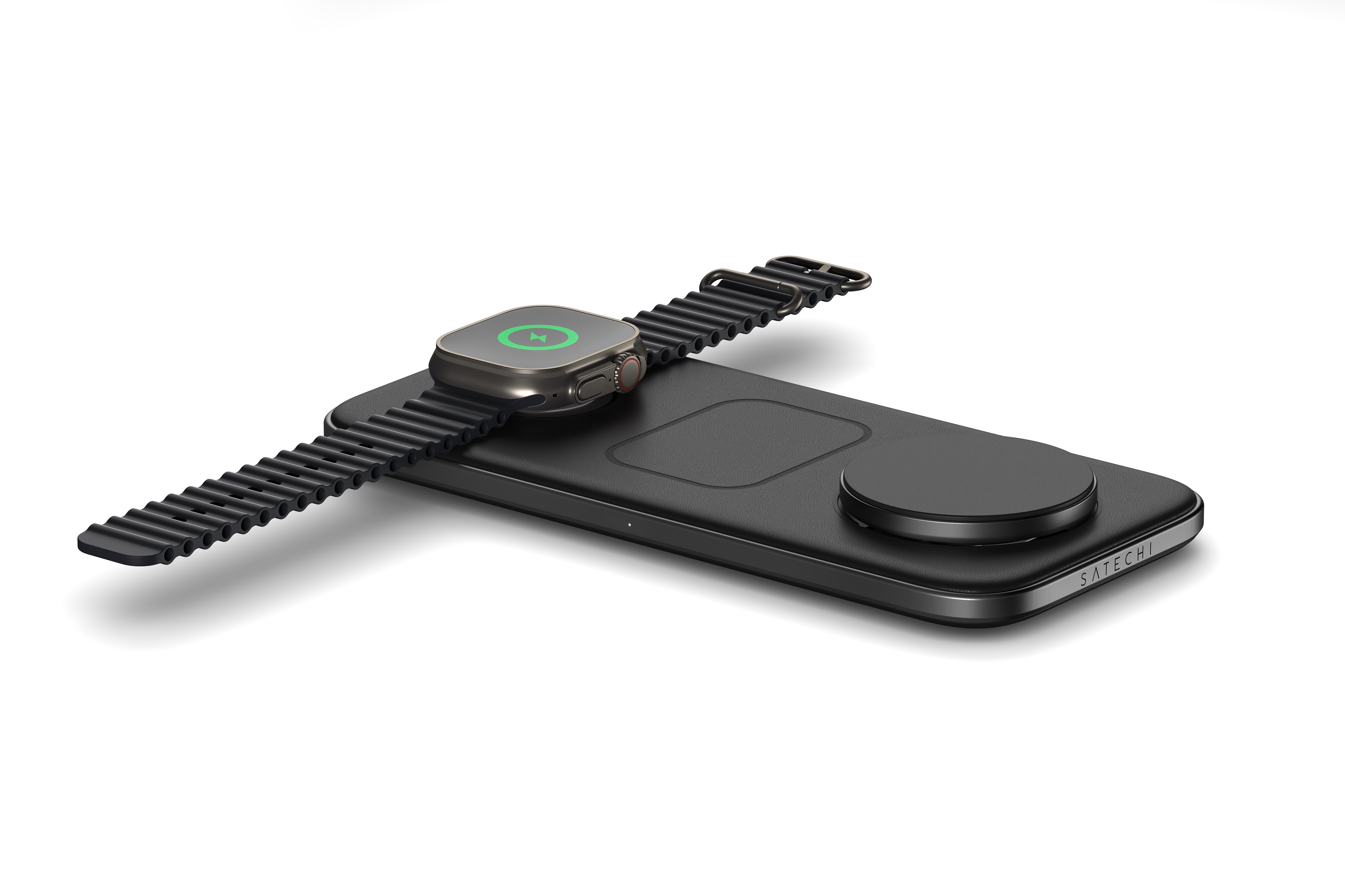 Satechi Qi2 Trio Wireless Charging Pad - with Type A,C,G plugs - Space gray