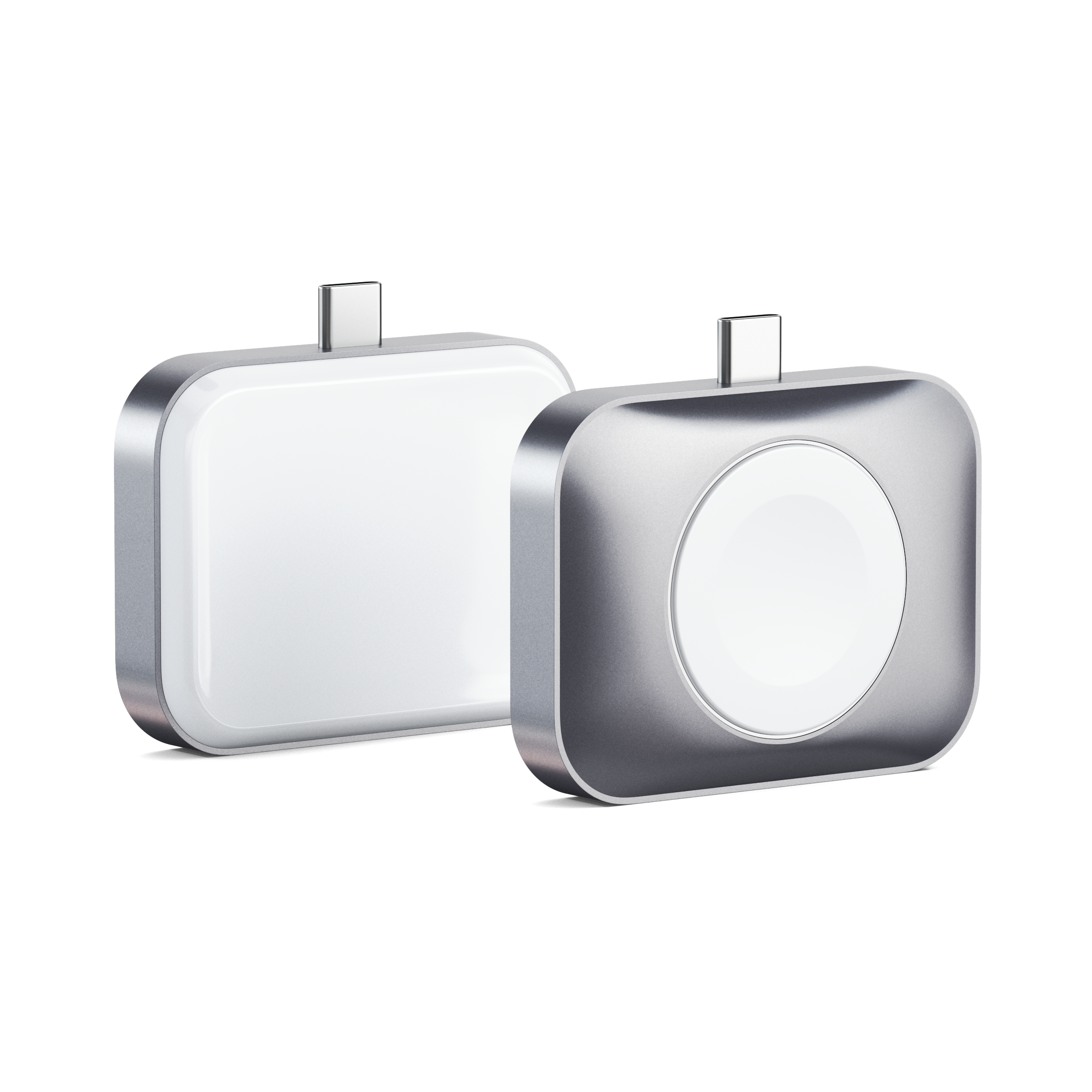 Satechi USB-C 2 in 1 Wireless charging dock for Apple watch and Airpods - Silver