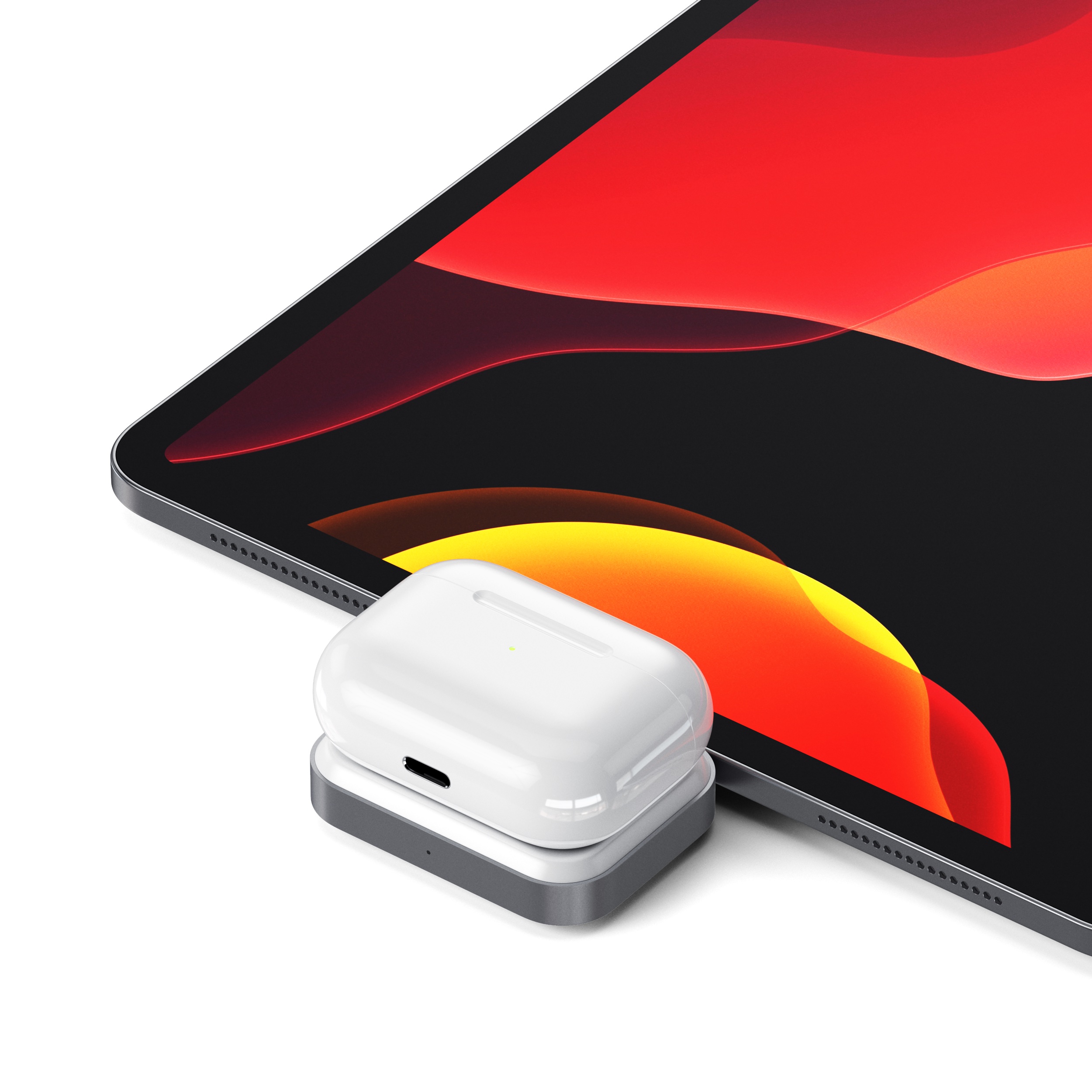 Satechi USB-C 2 in 1 Wireless charging dock for Apple watch and Airpods - Silver