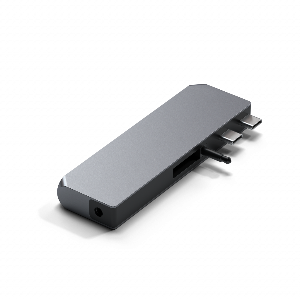 Satechi Aluminium Pro Hub Mini (1xUSB4 96W up to 6K 60Hz display output, 2 x USB-A 3.0, 1xEthernet, 1xUSB-C, 1xAudio) - Space Grey