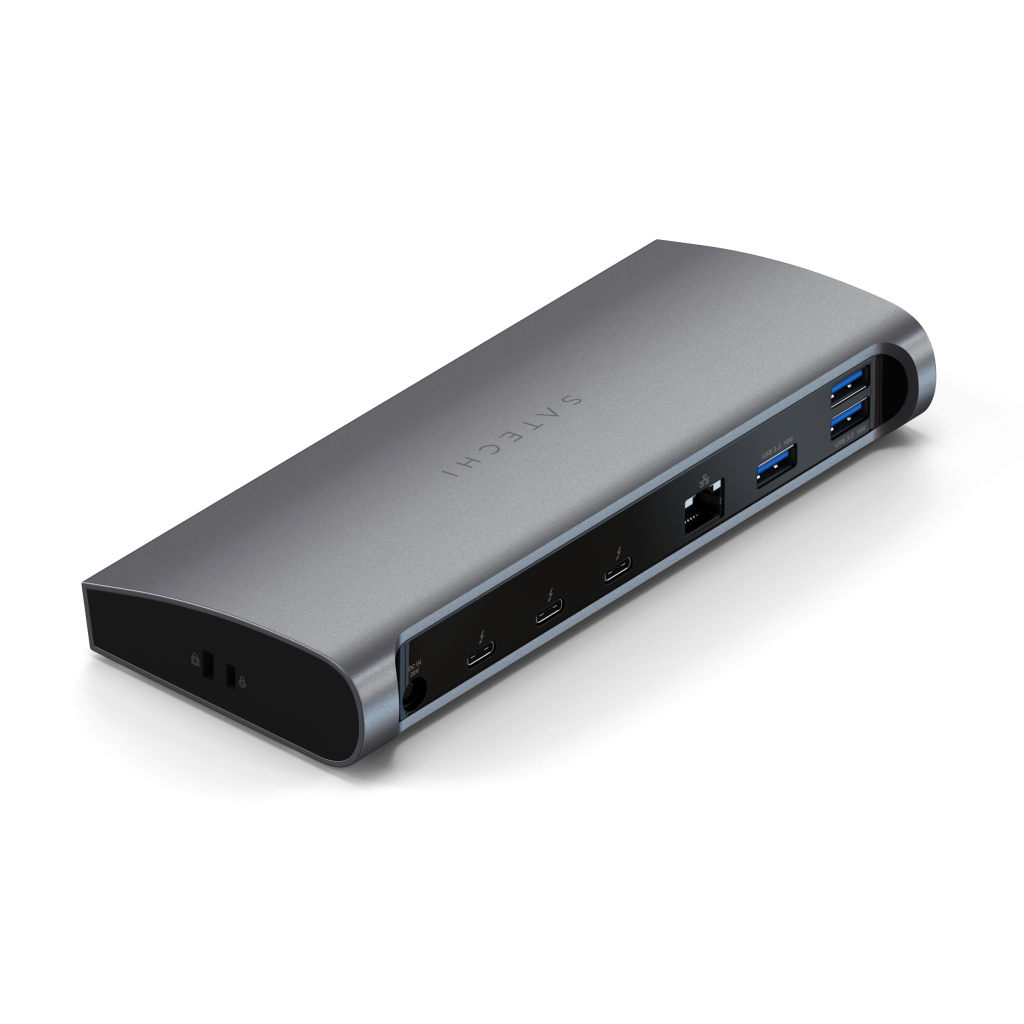 Satechi Aluminium Thunderbolt 4 Dock (1xT4 P 96W,3x T4 40Gbps 15W,Ethernet,3xUSB-A 3.2 10 Gbps,1xUSB-A 2.0 charging,SDcard,3.5mm audio) EU version - Space Grey