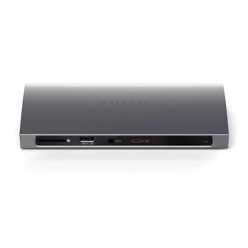 Satechi Aluminium Thunderbolt 4 Dock (1xT4 P 96W,3x T4 40Gbps 15W,Ethernet,3xUSB-A 3.2 10 Gbps,1xUSB-A 2.0 charging,SDcard,3.5mm audio) EU version - Space Grey