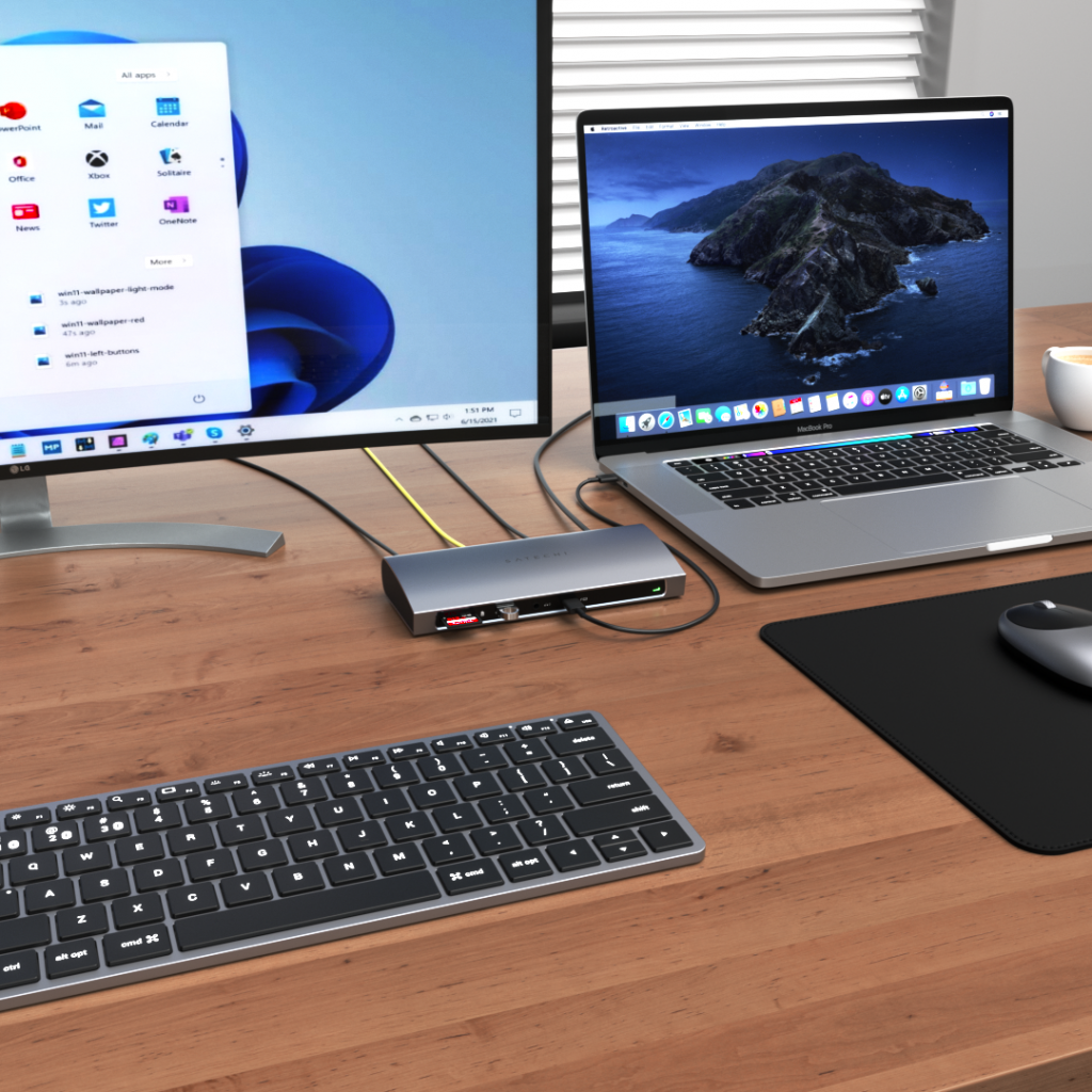 Satechi Aluminium Thunderbolt 4 Dock (1xT4 P 96W,3x T4 40Gbps 15W,Ethernet,3xUSB-A 3.2 10 Gbps,1xUSB-A 2.0 charging,SDcard,3.5mm audio) EU version - Space Grey