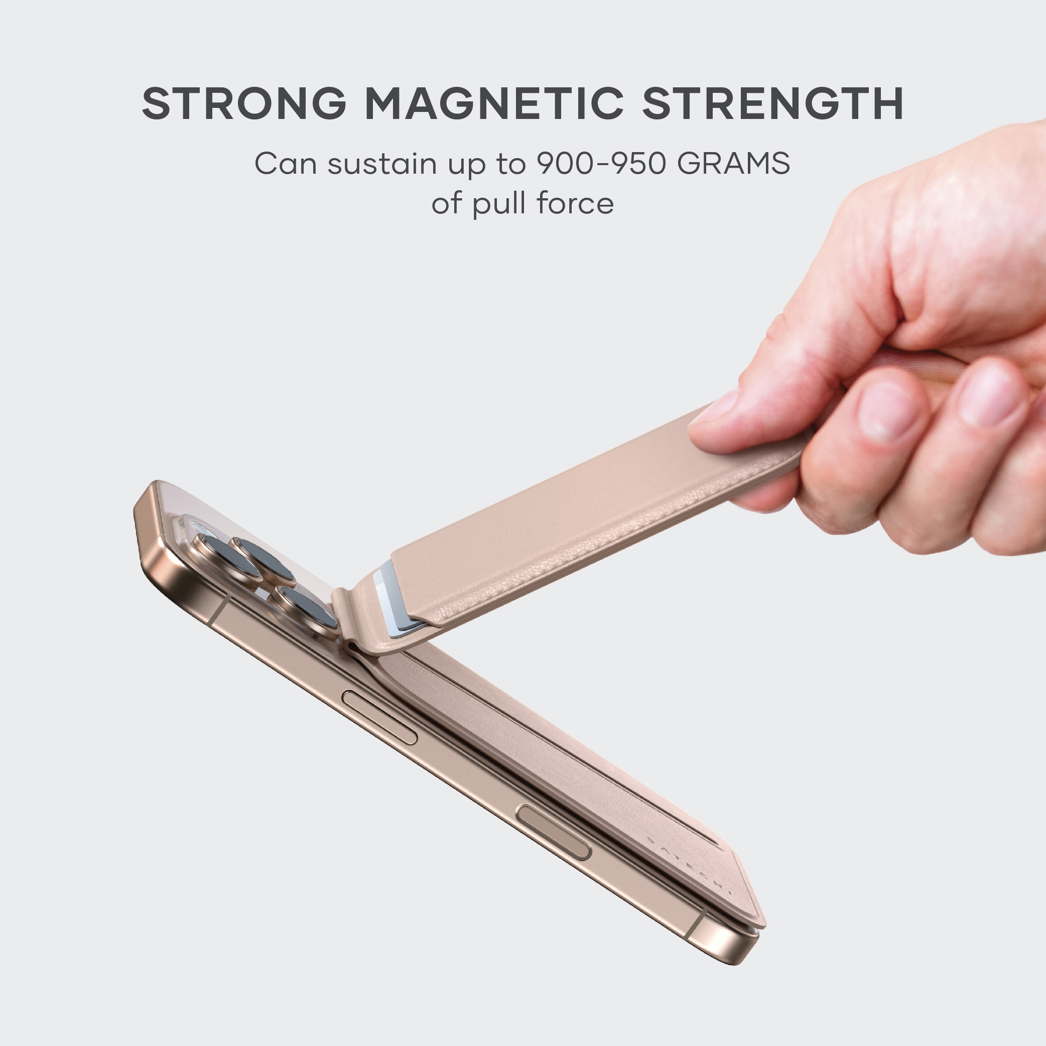 Satechi Vegan-Leather Magnetic Wallet Stand (iPhone 12/13/14/15 all models) - Desert Rose