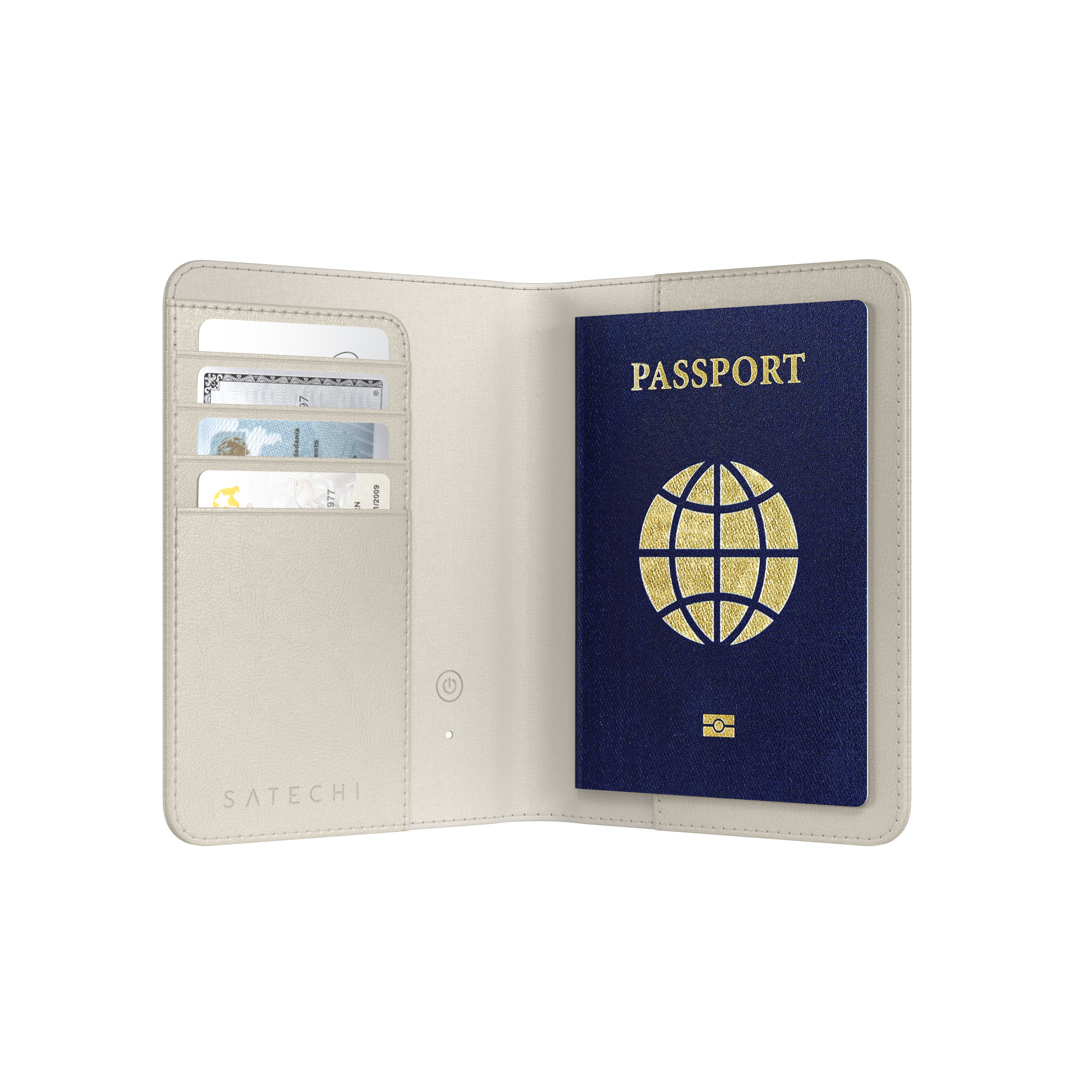 Satechi Vegan-Leather FindAll Passport Cover - Sand