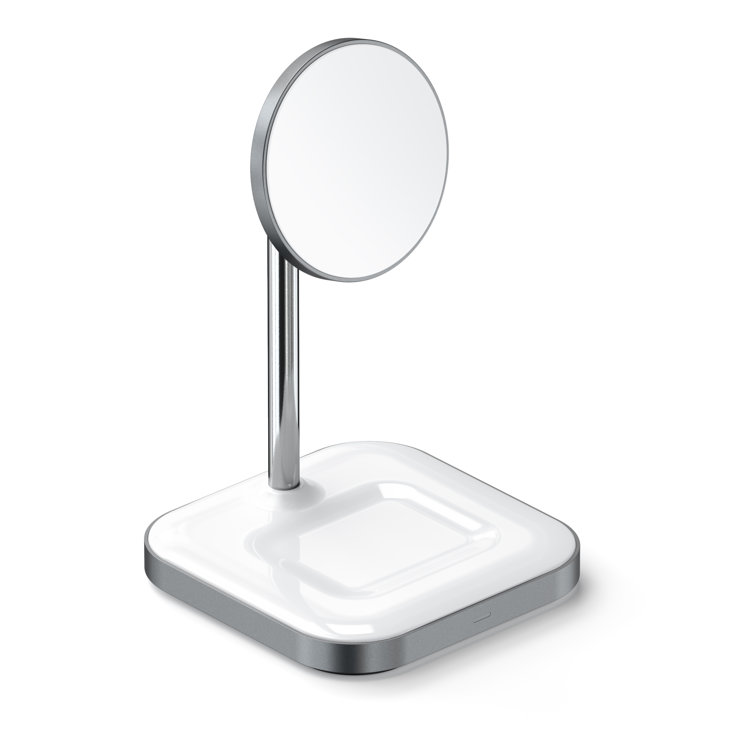 Satechi Aluminium 2-in-1 Magnetic Wireless Charging stand (iPhone 12/13, AirPods Pro, USB-C cable included) - White