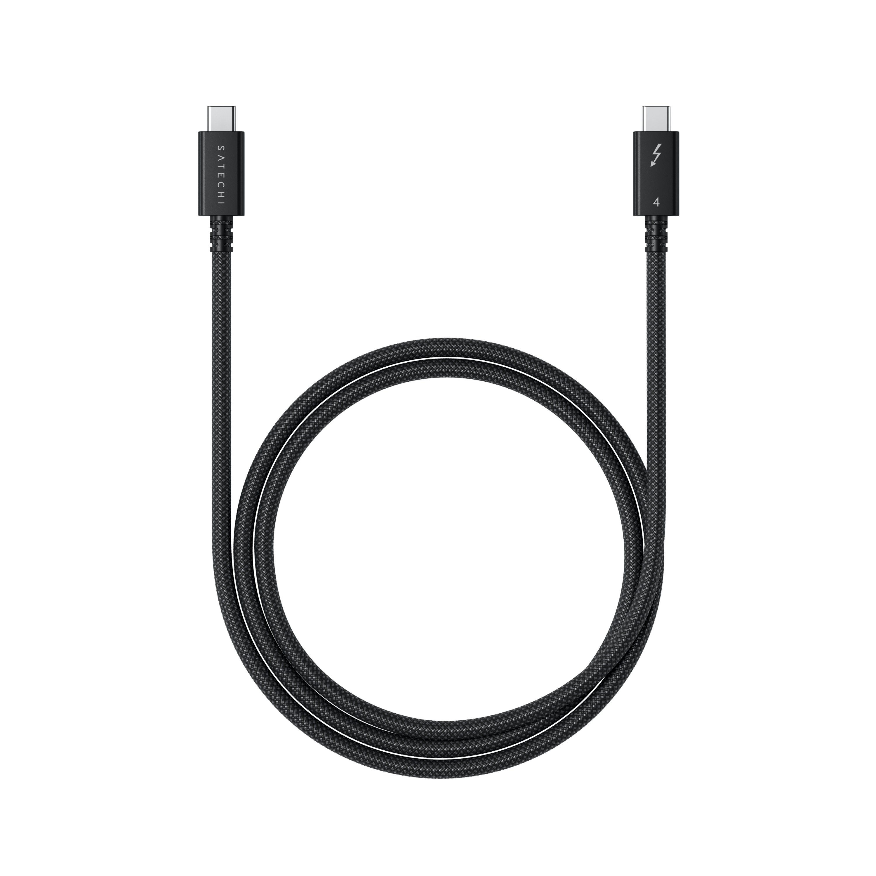 Satechi Thunderbolt 4 Pro Braided Cable 1m (PD240W,40Gpbs data,8K resolution) - Black