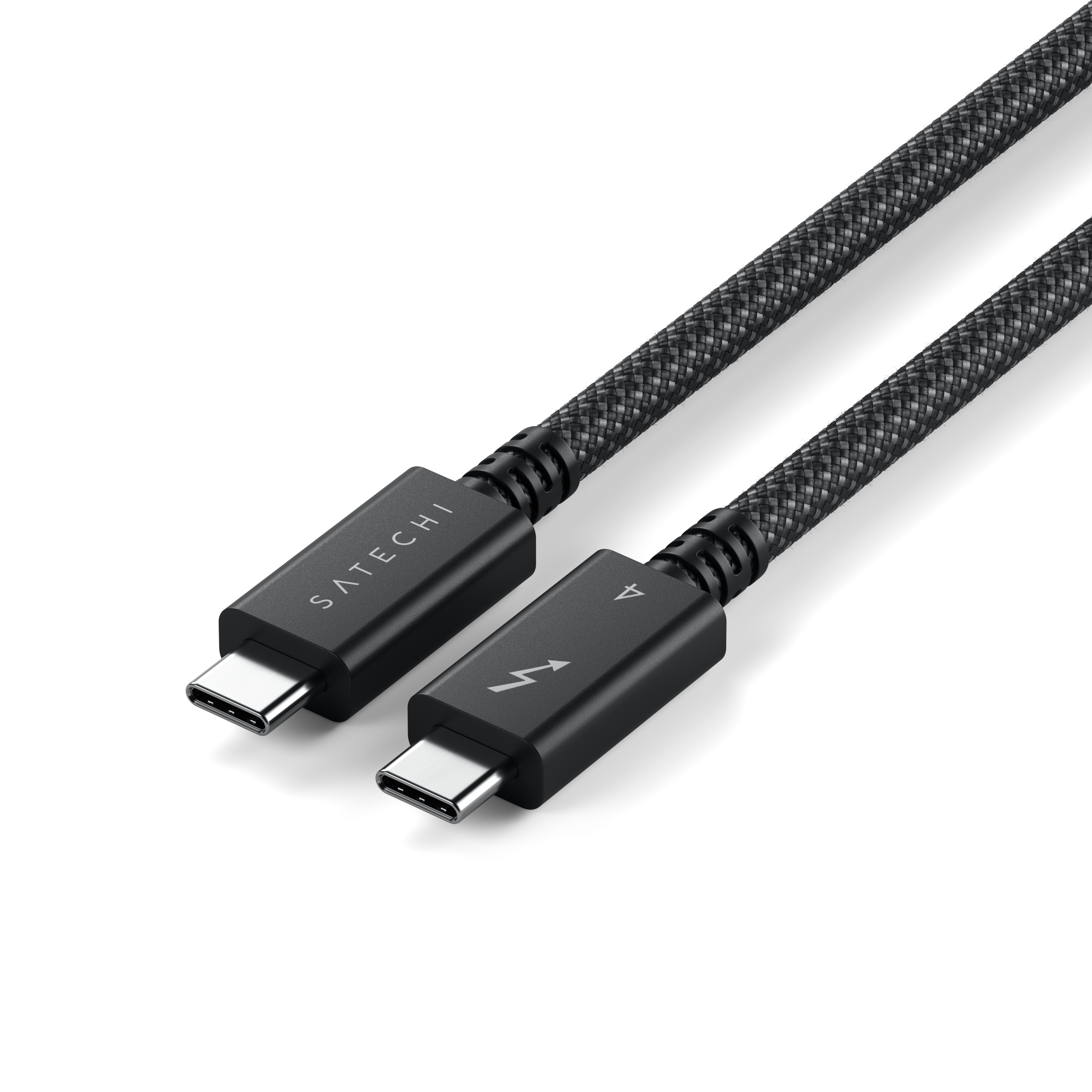 Satechi Thunderbolt 4 Pro Braided Cable 1m (PD240W,40Gpbs data,8K resolution) - Black
